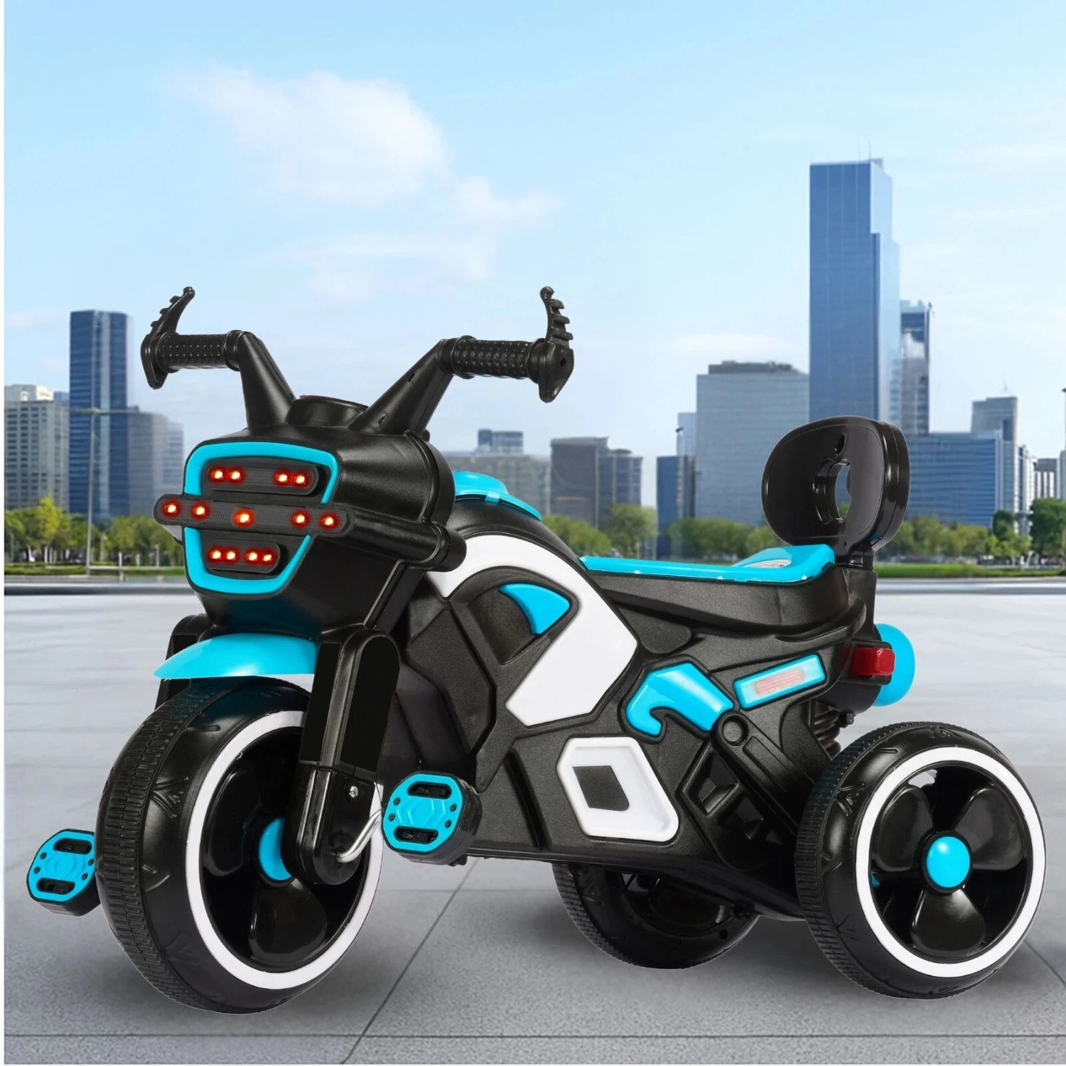 Image of Little Olive Ride On Ranger Bike Pedal for Kids 1-3 Years Rideons & Wagons Battery Operated Ride On (Black, Blue, White)