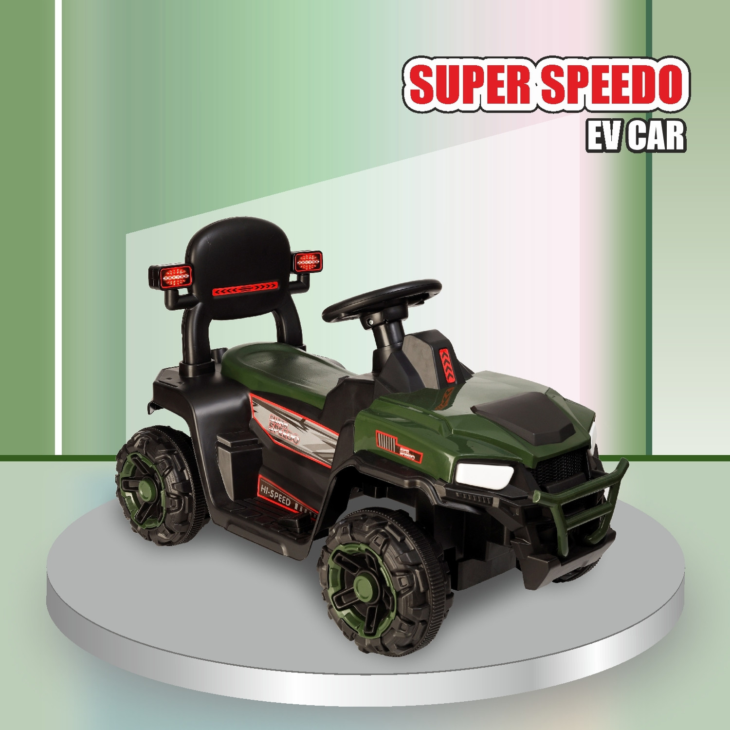 Image of Miss & Chief Super Speedo Rechargeable Car 6V & 6.5Ah Battery| Bluetooth & USB Music Player Car Battery Operated Ride On