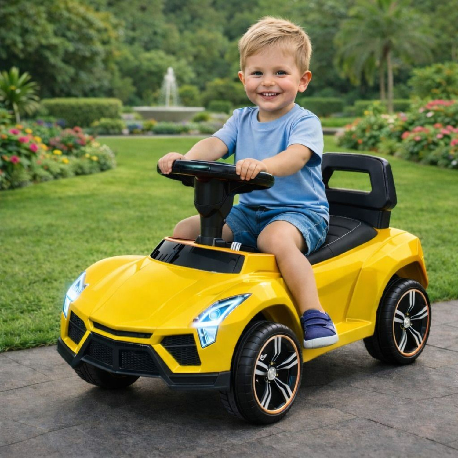 Image of Pandaoriginals Kids music and lights, 1 to 4 years, kids toy on mc laren Car Non Battery Operated Ride On