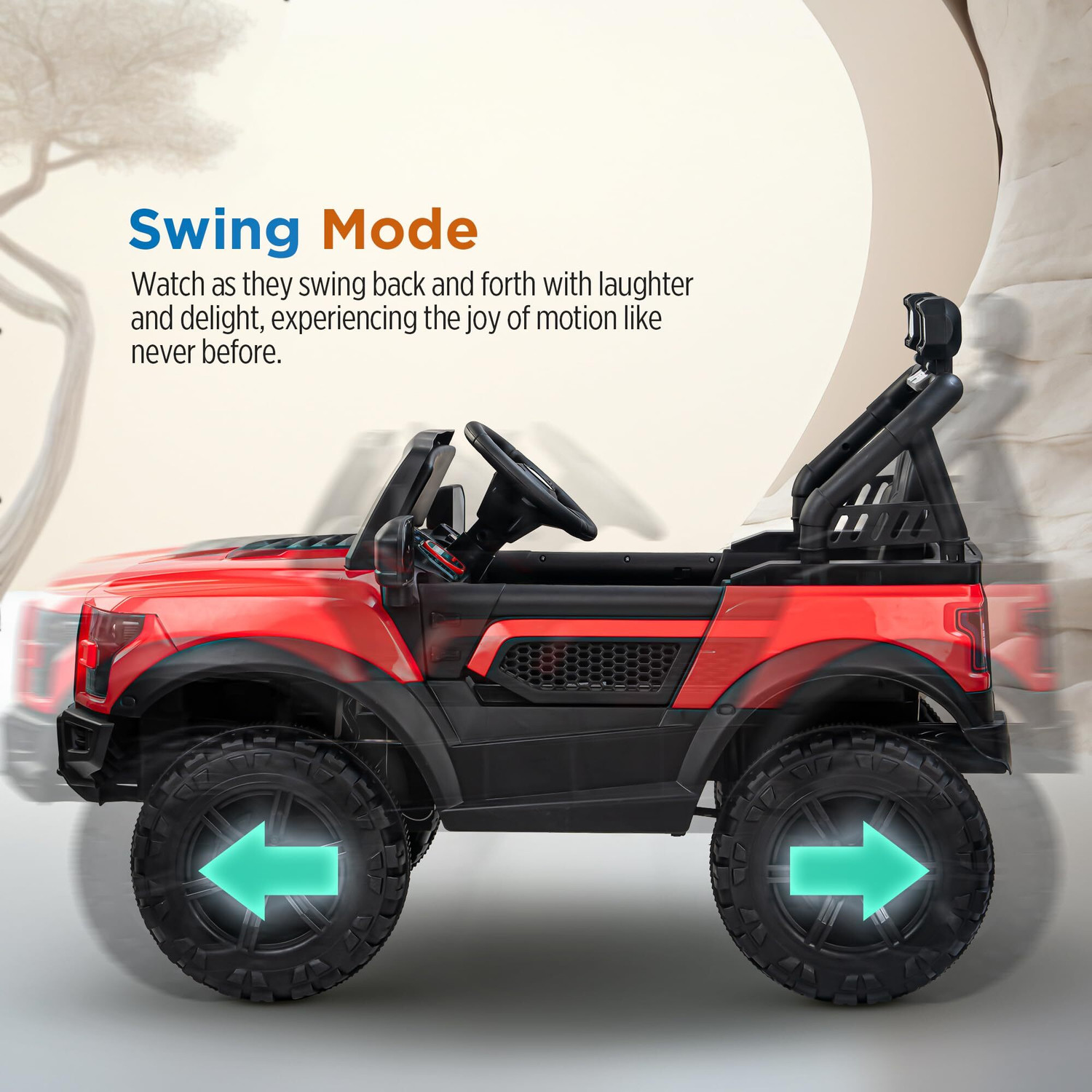 Image of baybee Bronco Rechargeable Jeep for Kids, Ride on Toy Kids Car with Bluetooth, Music Jeep Battery Operated Ride On