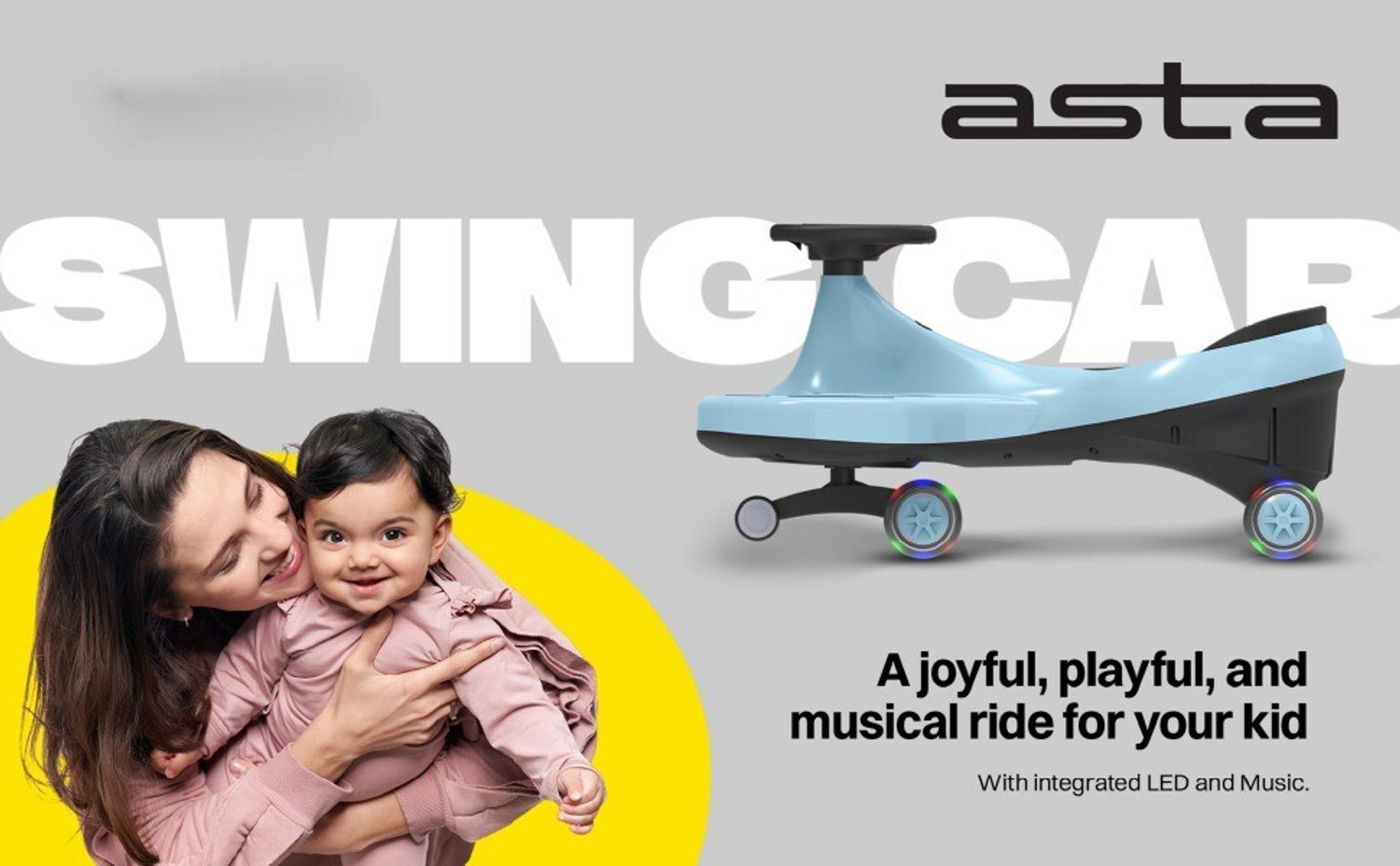 Image of JoyRide Magic Car Rider for Kids | Magic Swing Car for Kids | Twister Ride On Car Push Rideons & Wagons Non Battery Operated Ride On