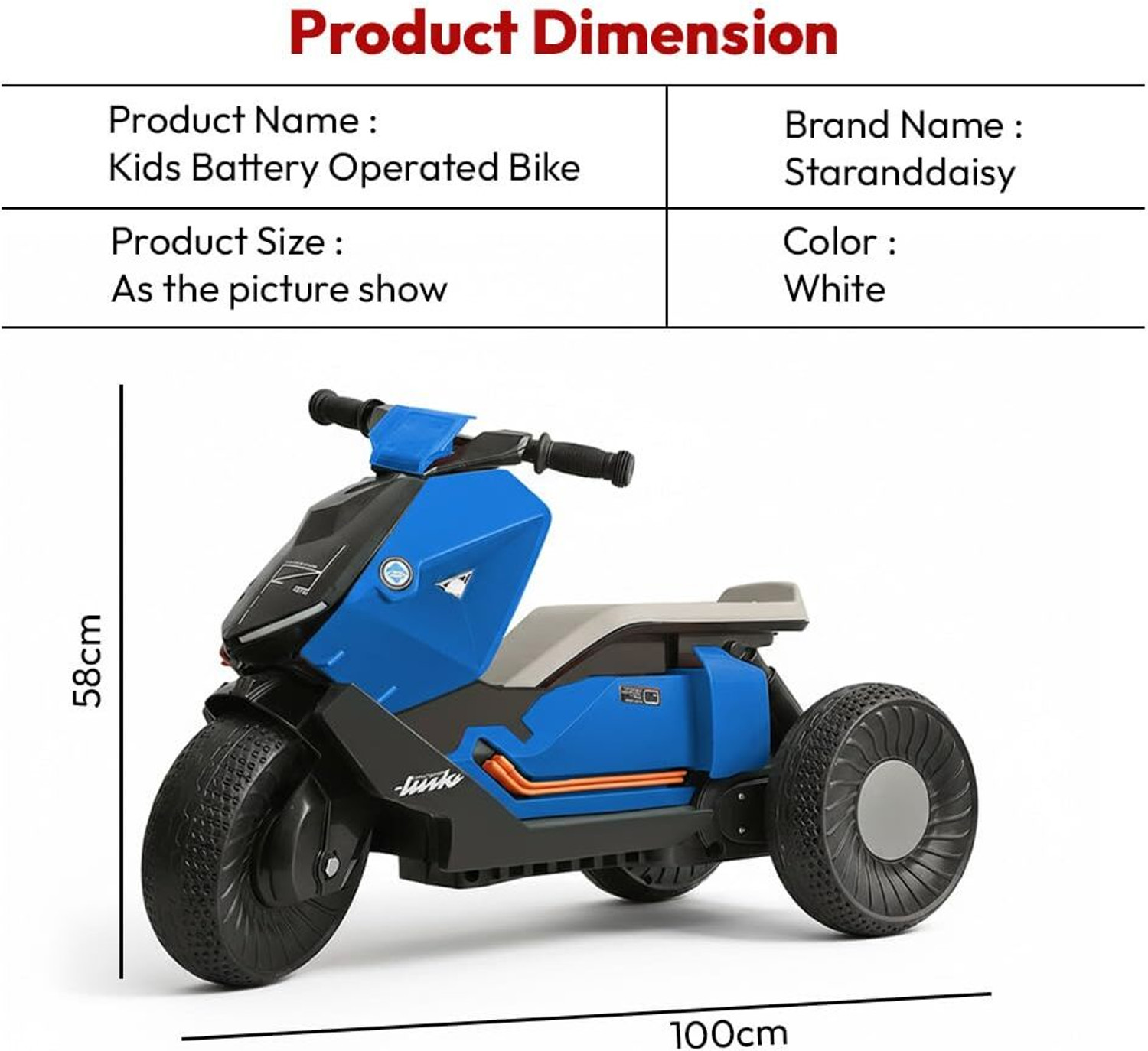 Image of StarAndDaisy Bike Battery Operated Ride On