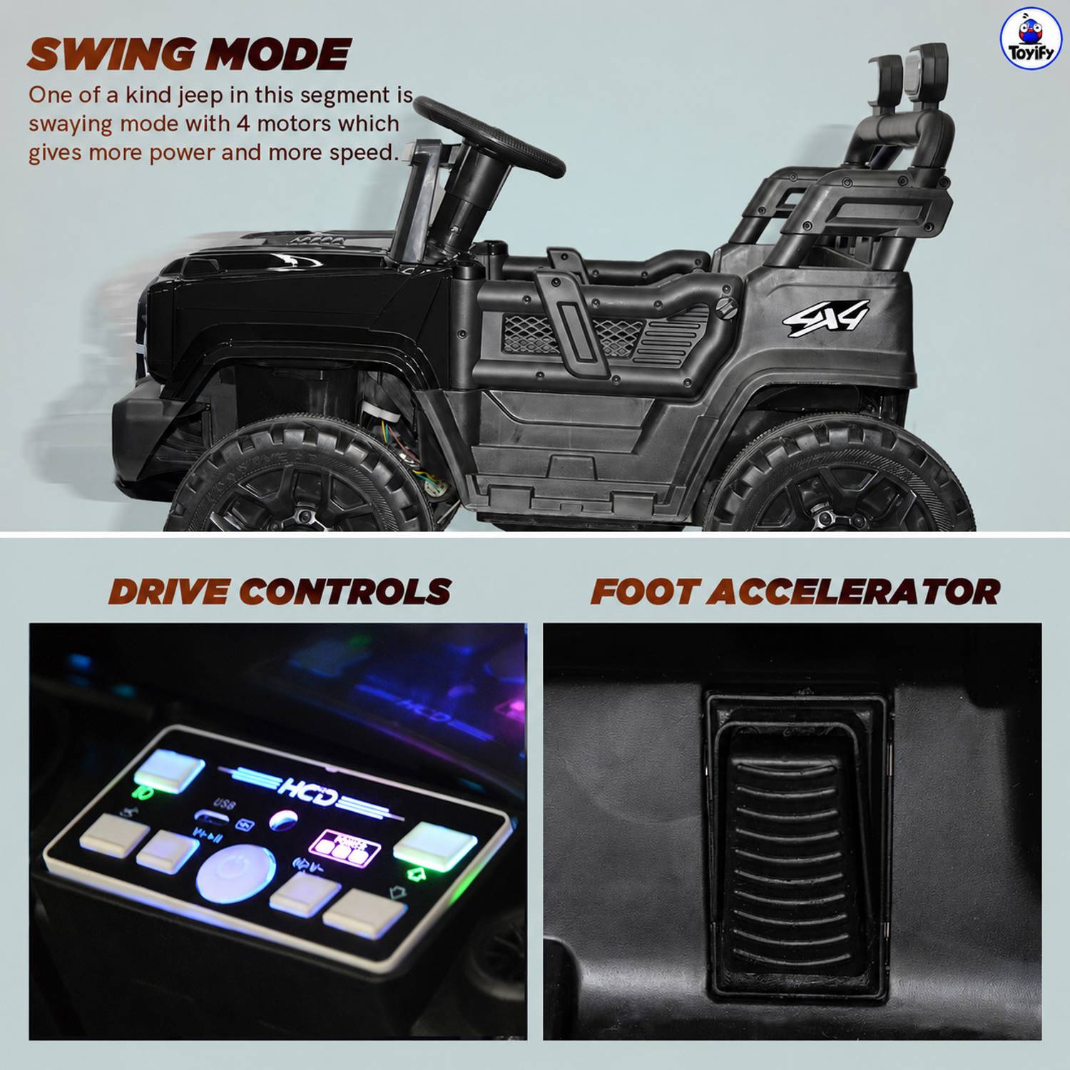 Toyify 4x4 Ride-On Car for Kids - Image 4