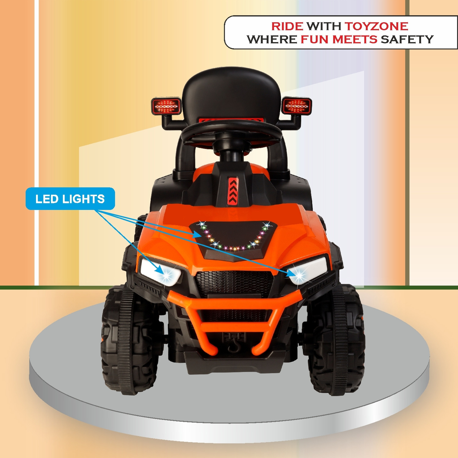 Image of Miss & Chief Super Speedo Rechargeable Car 6V & 6.5Ah Battery| Bluetooth & USB Music Player Car Battery Operated Ride On