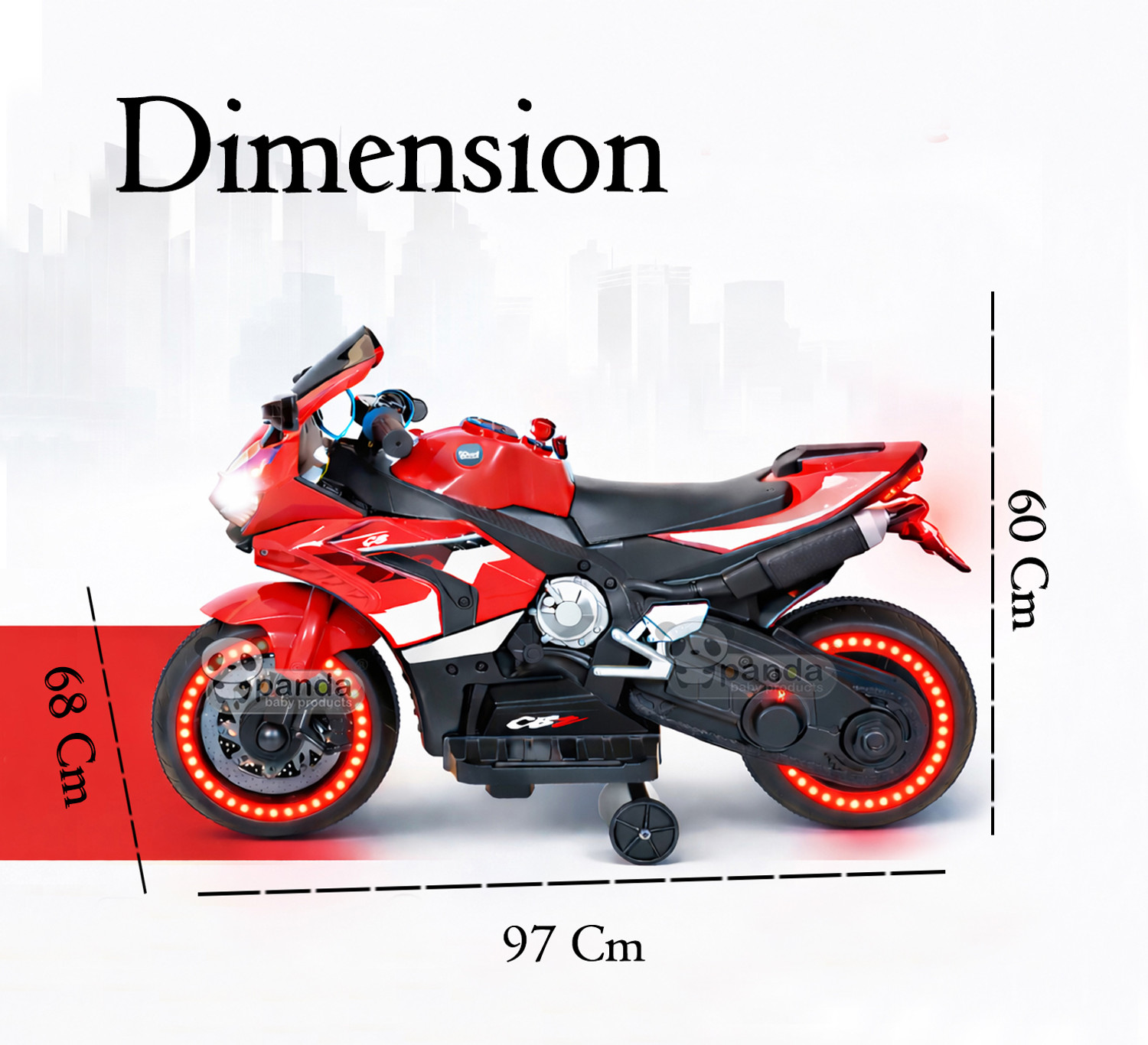 Image of PANDA BABY PRODUCTS CBZ 12W Ride-On Bike For Kids Bike Battery Operated Ride On