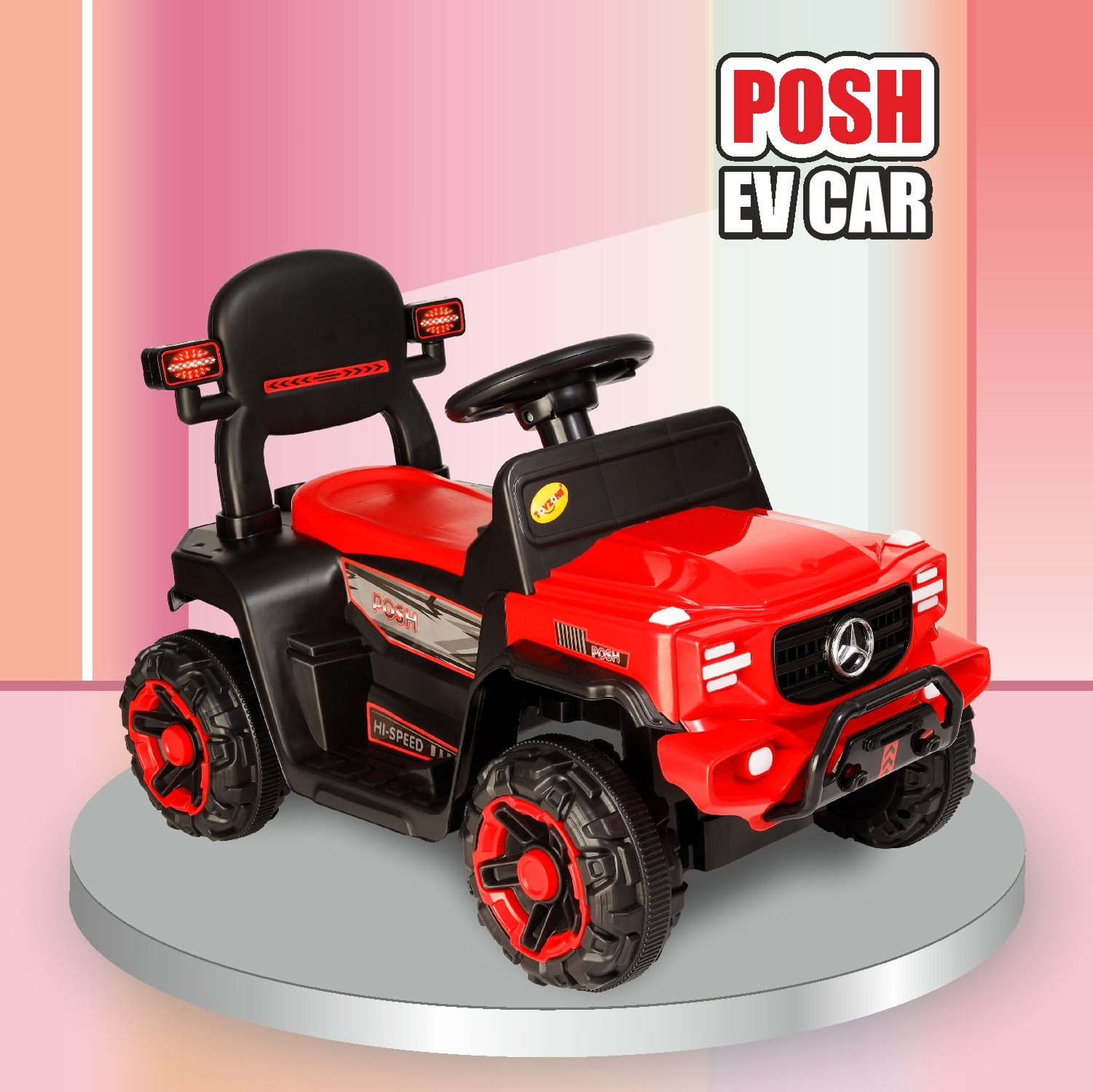 Image of Miss & Chief Posh Rechargeable Car 6V & 6.5Ah Battery(Ages 2+)| Bluetooth & USB Music Player Car Battery Operated Ride On