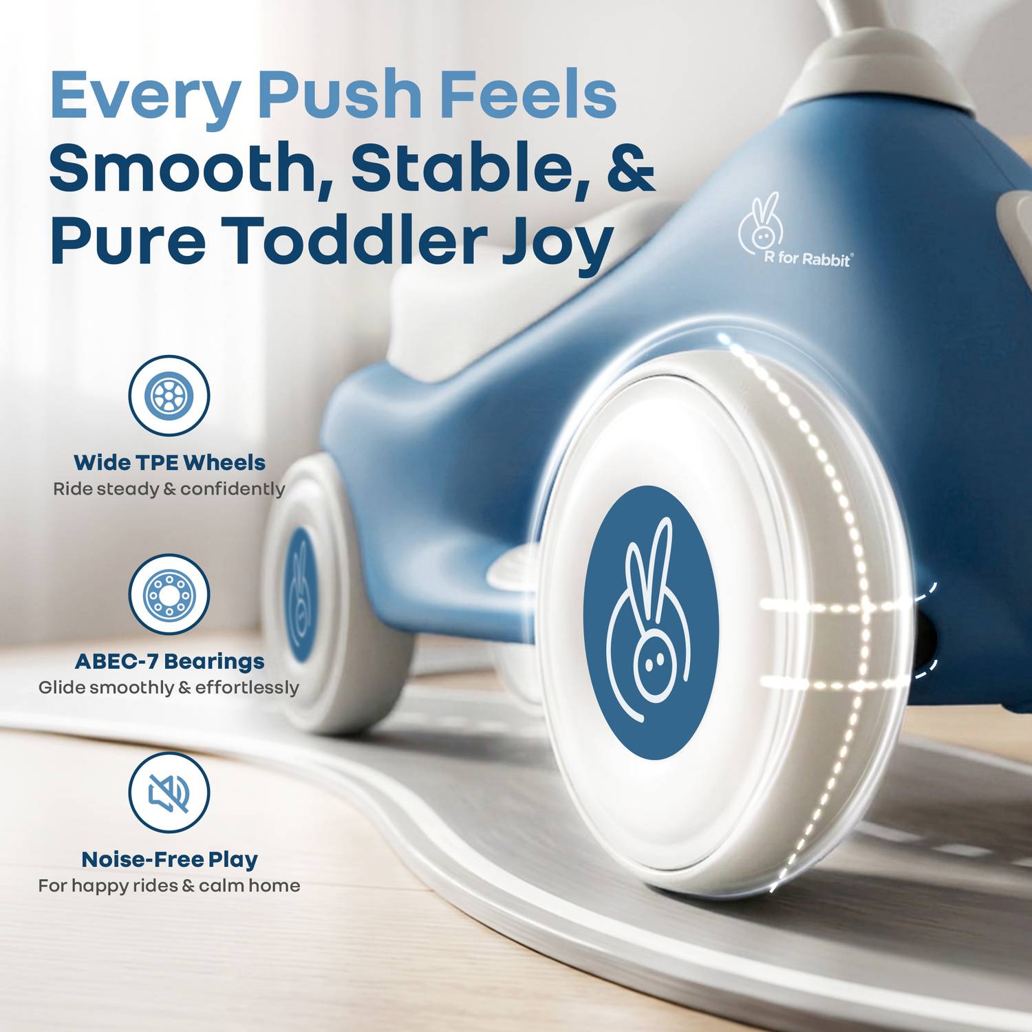 R for Rabbit Speedster Zoomy Push Ride-on - Image 4