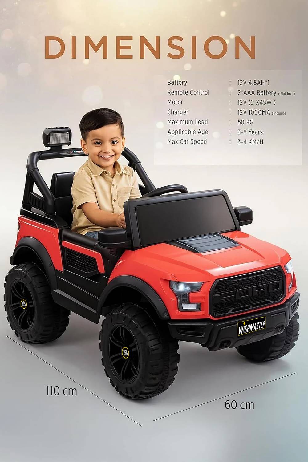 Wishmaster 4x2 Big Kids Electric Car - Image 2