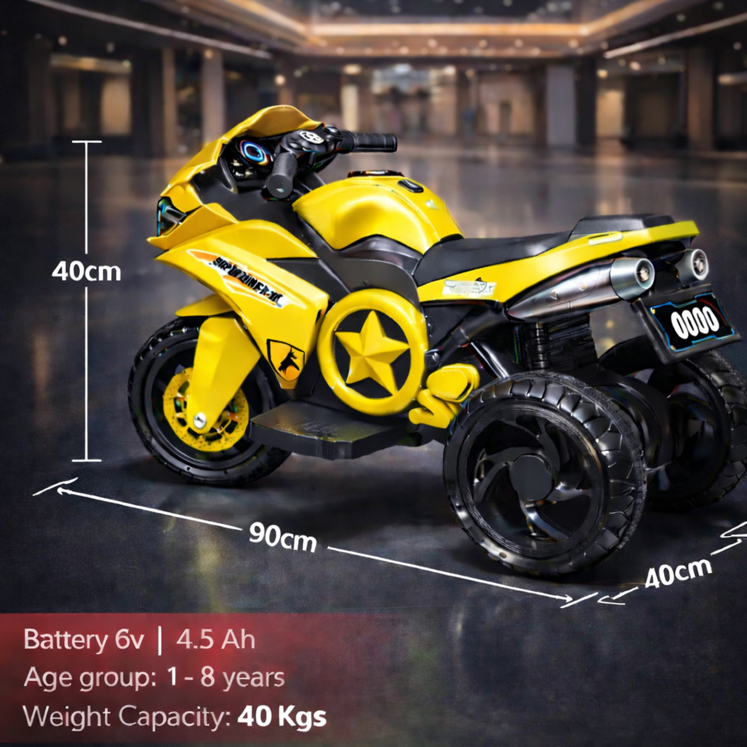 Image of Pandaoriginals R15 Ev jUMBO Music & Lights, Built in MP3 player /AUX Heavy Battery Bike Battery Operated Ride On