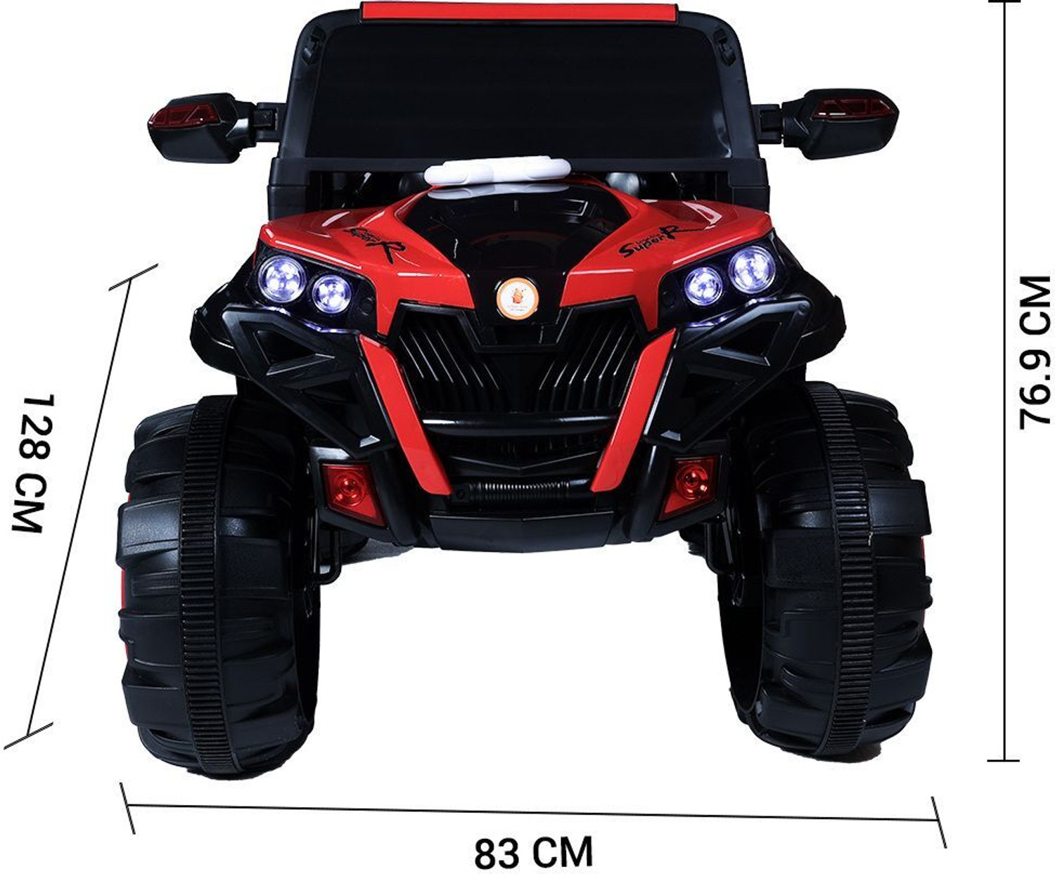 Image of URBANTOTS Urban Tots 2188 Ride-On Jeep for Kids ( Red) Jeep Battery Operated Ride On