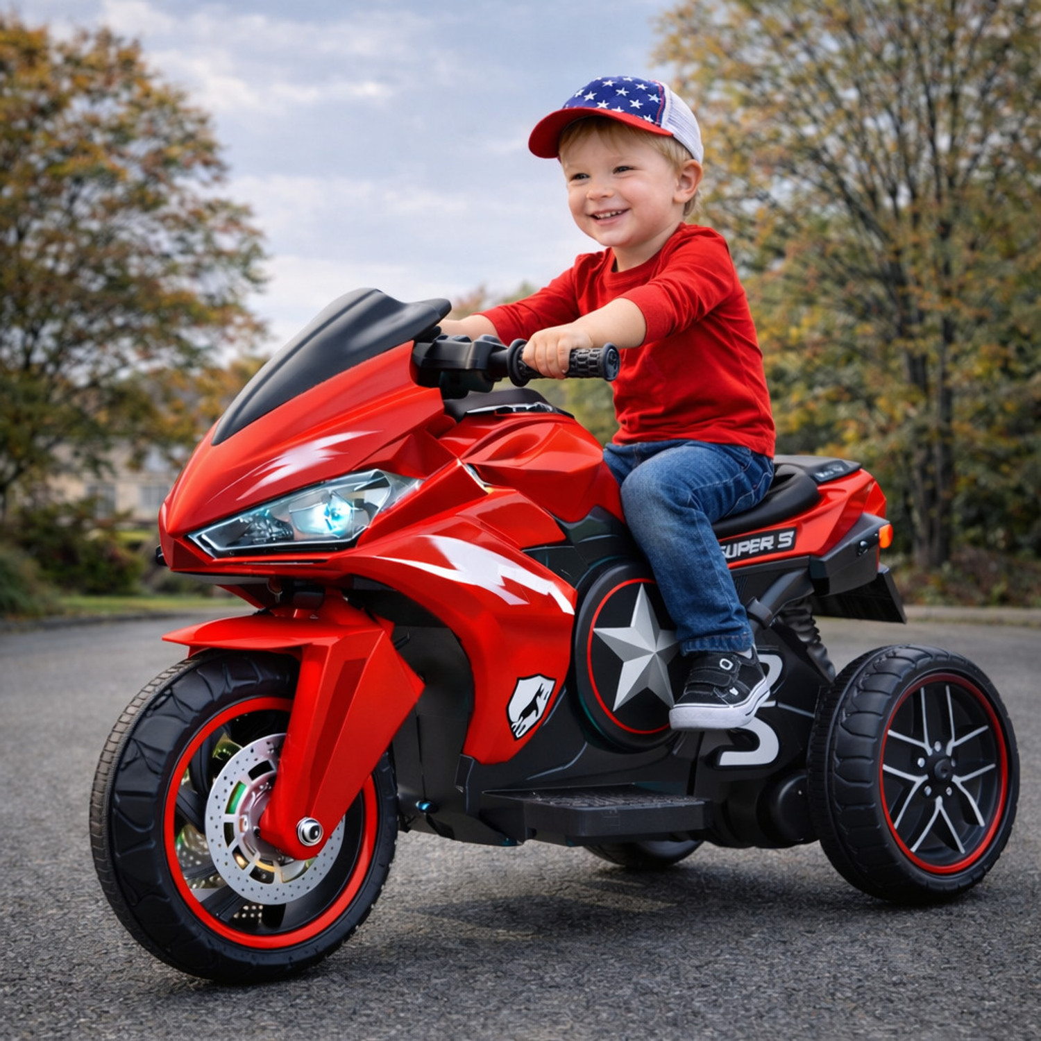 Image of Pandaoriginals R15 Ev jUMBO Music & Lights, Built in MP3 player /AUX Heavy Battery Bike Battery Operated Ride On