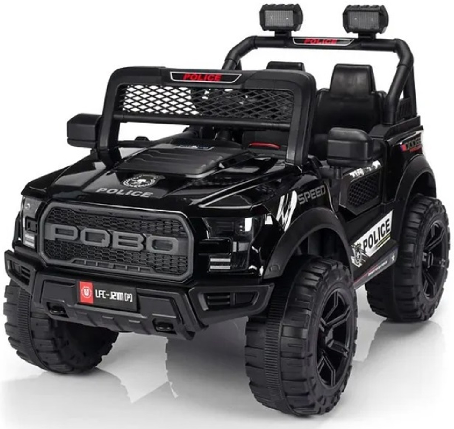 Image of oh baby POBO BLACK 4 Motors 4x4 (1-8Yrs) Battery ride on Jeep Battery Operated Ride On