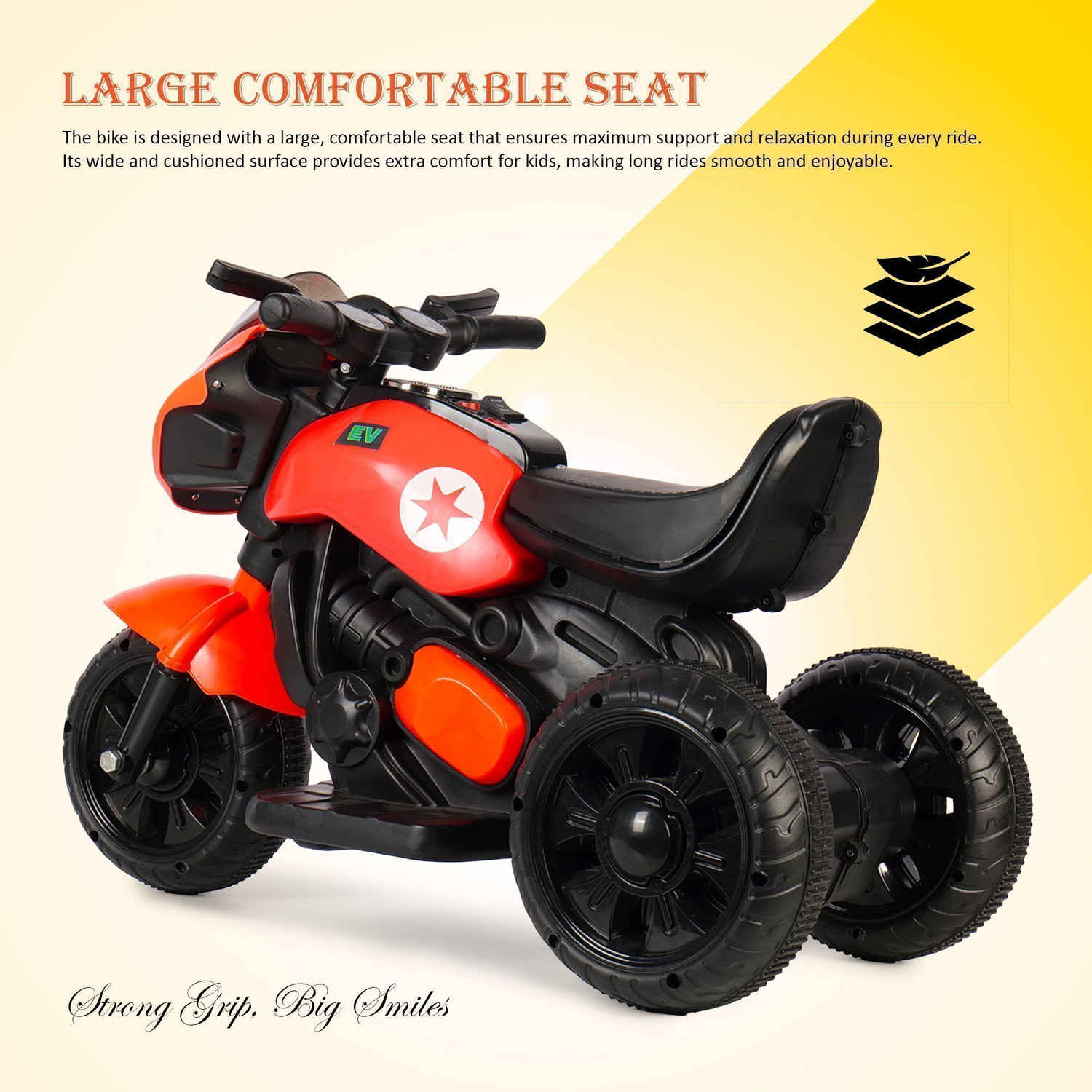 Image of LITTLE RIDES Super Bike With Music And Lights, Forward and Backward Gear, Built in MP3 player Bike Battery Operated Ride On