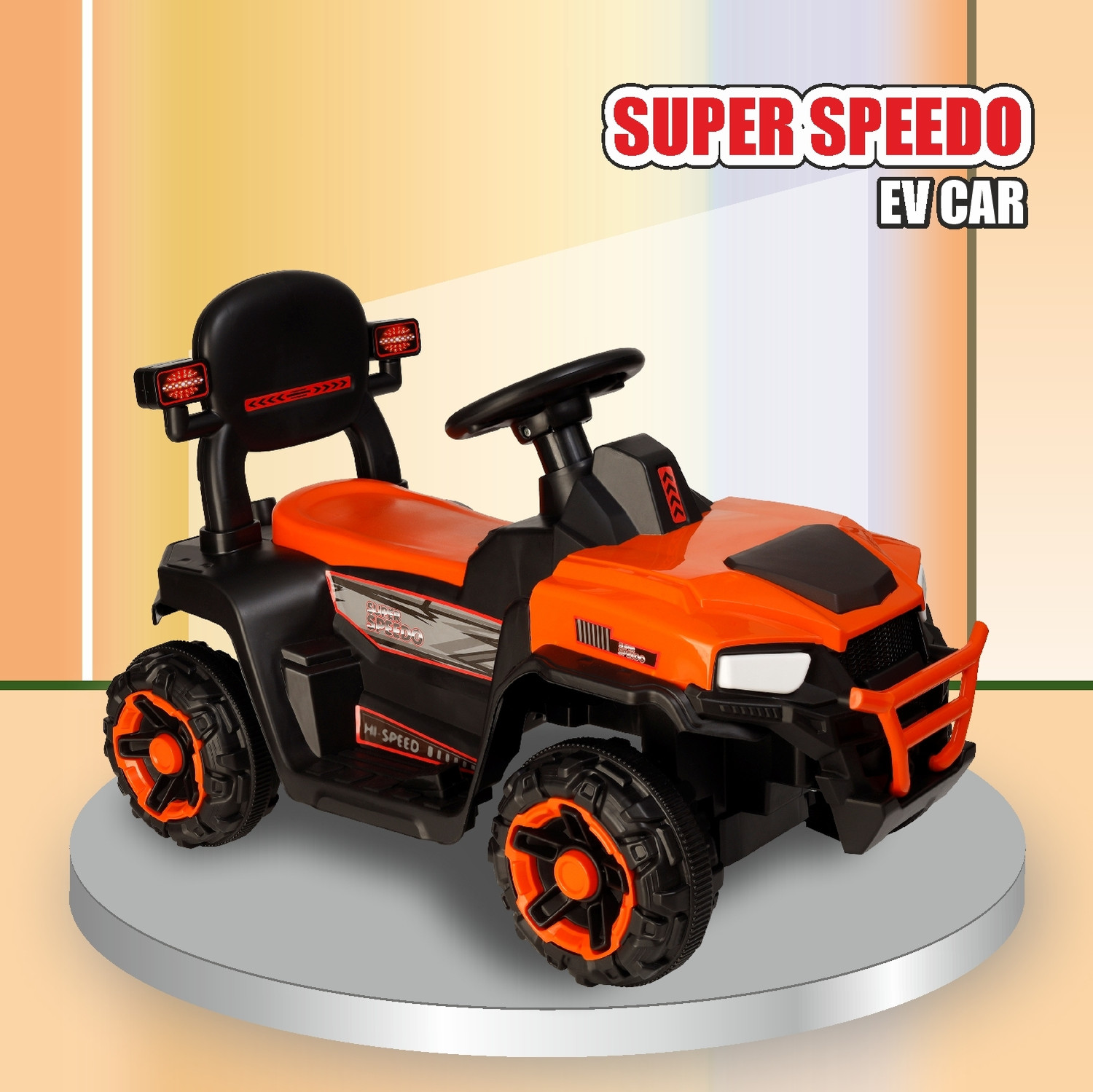 Image of Miss & Chief Super Speedo Rechargeable Car 6V & 6.5Ah Battery| Bluetooth & USB Music Player Car Battery Operated Ride On