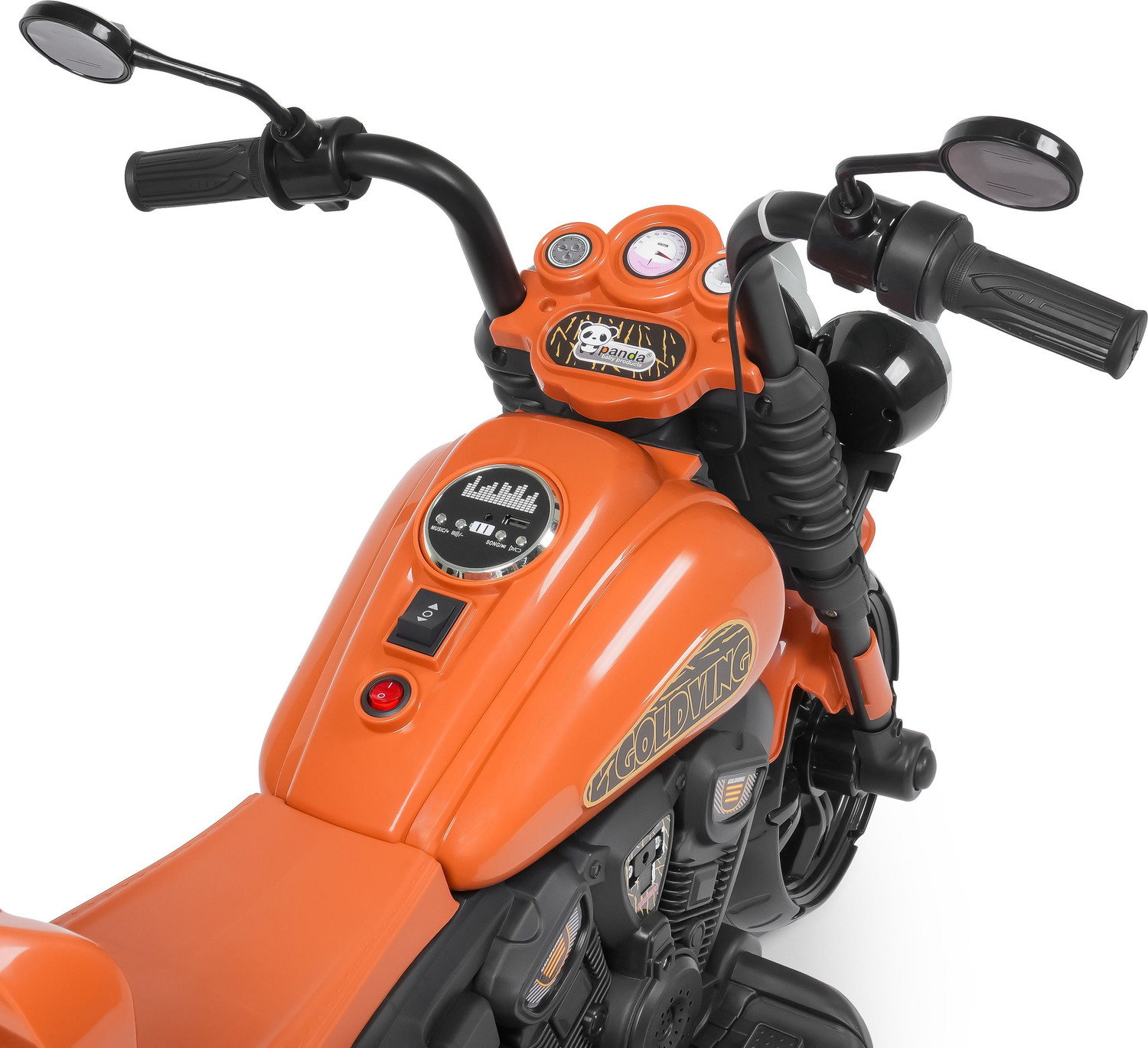 Image of JoyRide Electric GoldVing Bike | Music and Front Light | Foot Accelerator | Rechargeable Bike Battery Operated Ride On