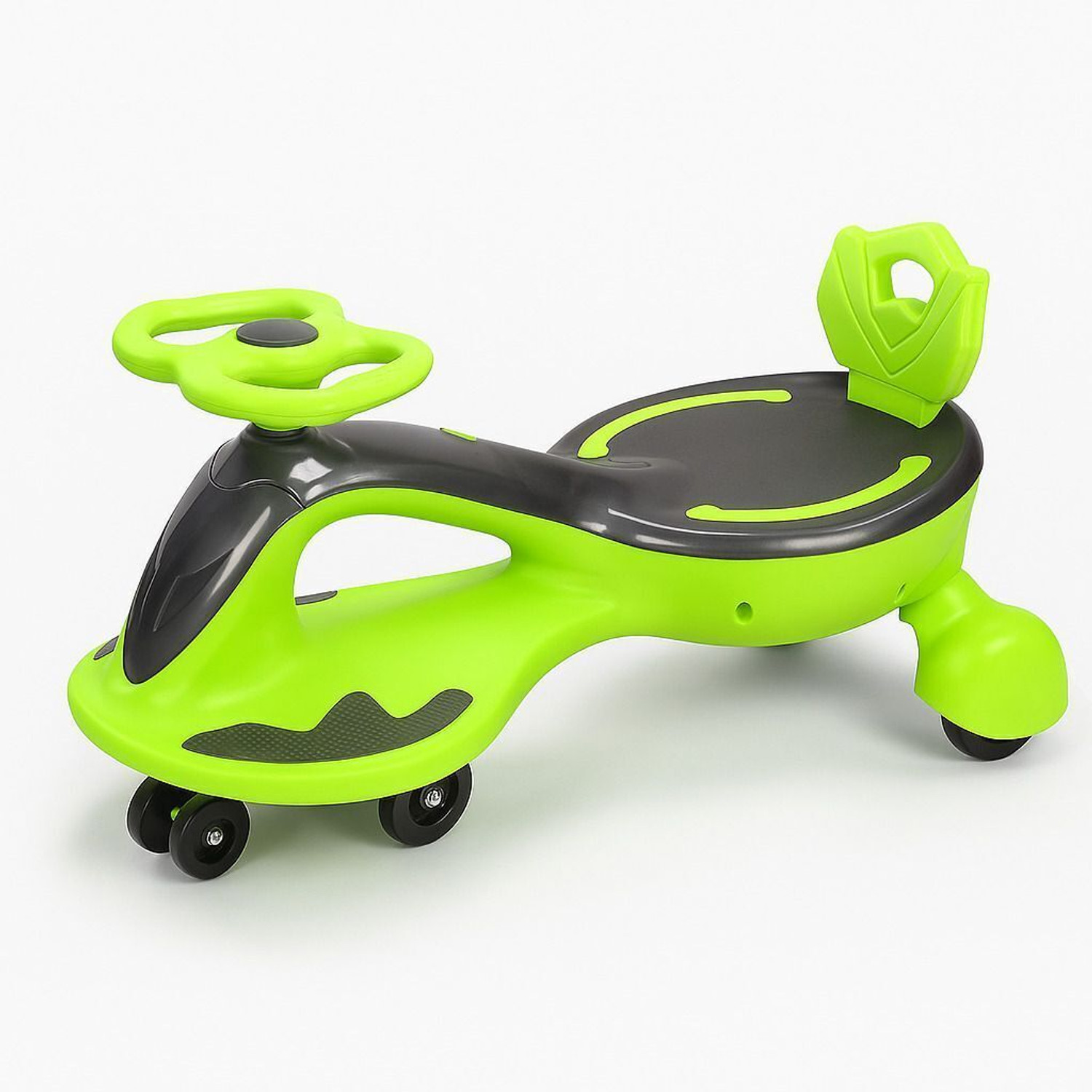 Image of URBANTOTS Swing Car Ride-On | Baby Push & Twist Car with Safety Backrest, Premium Green Car Non Battery Operated Ride On