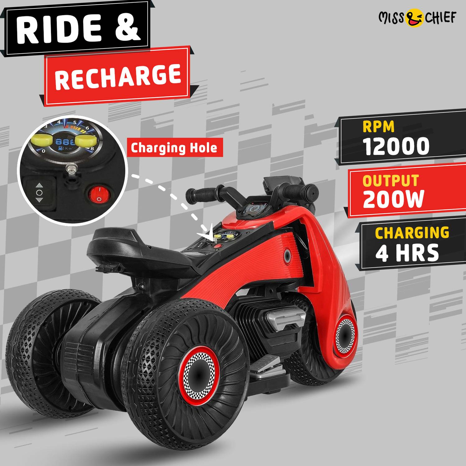 Miss & Chief Ninja Ride-on Bike - Image 4