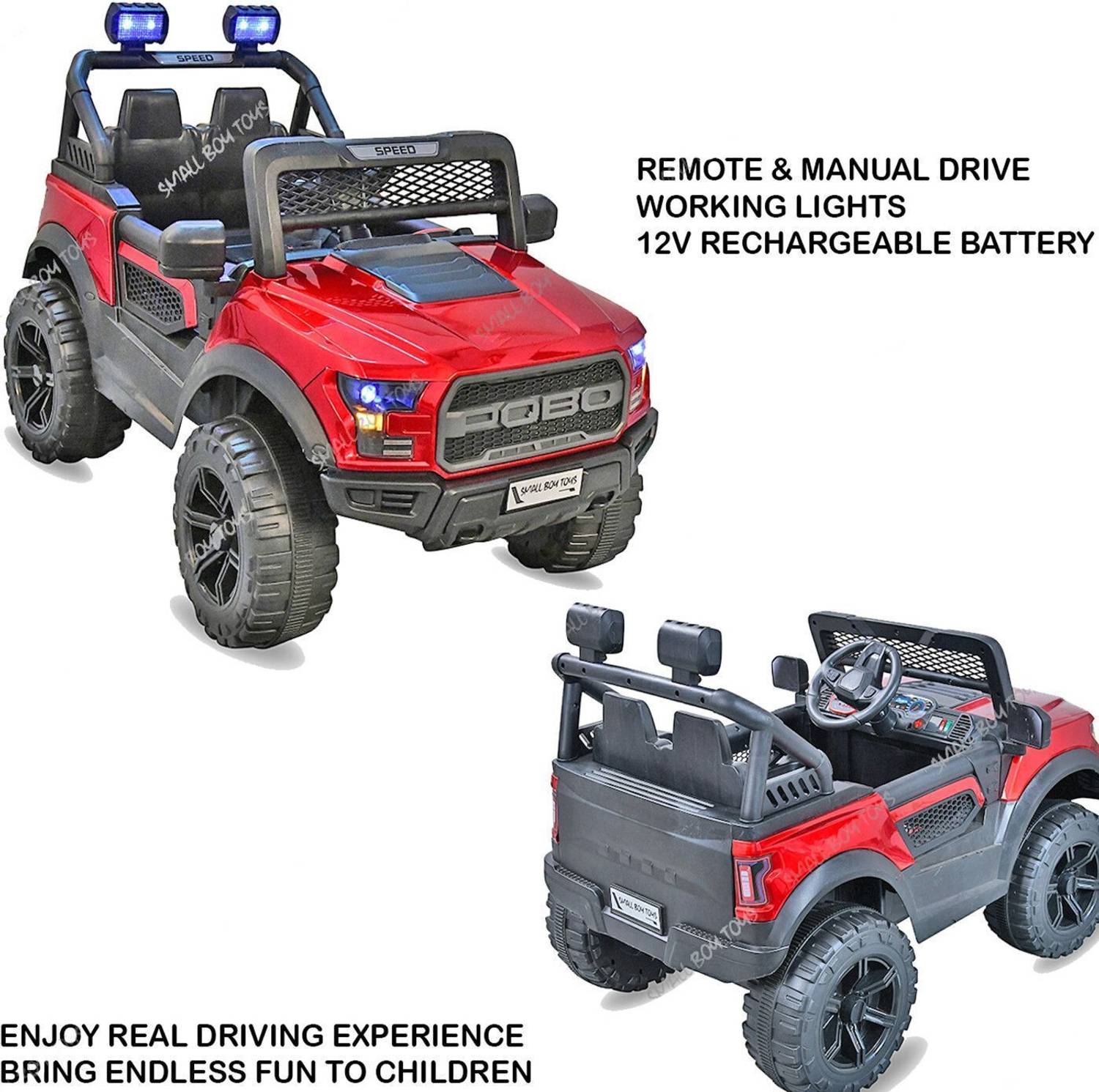 SmallBoyToys POBO 4X4 Red Battery Car for Kids - Image 3