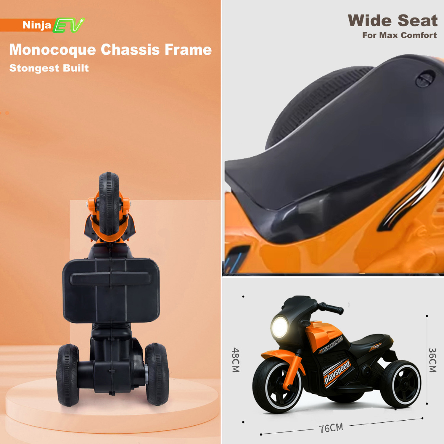Image of Pandaoriginals Dukati Ev Bike Battery Operated Musical Toy