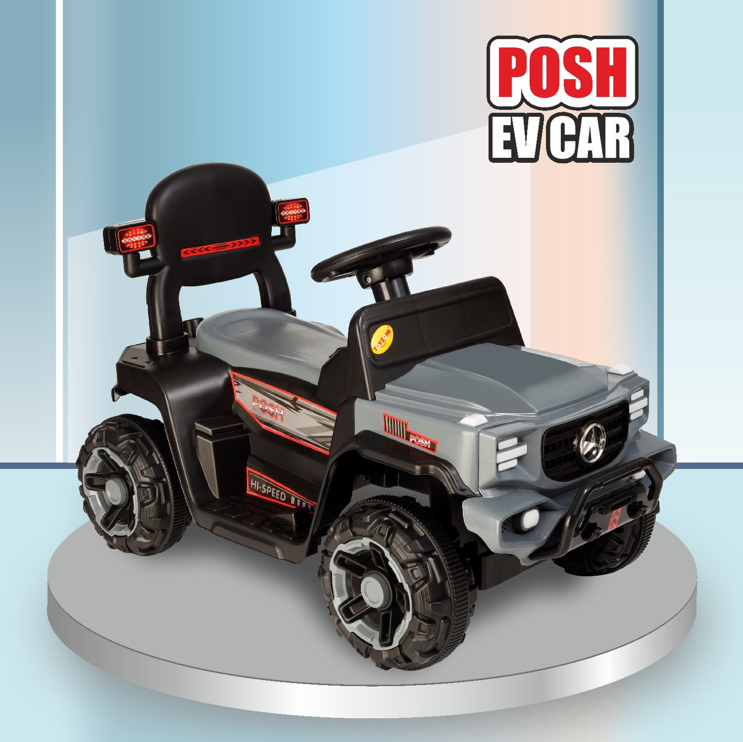 Image of Miss & Chief Posh Rechargeable Car 6V & 6.5Ah Battery(Ages 2+)| Bluetooth & USB Music Player Car Battery Operated Ride On