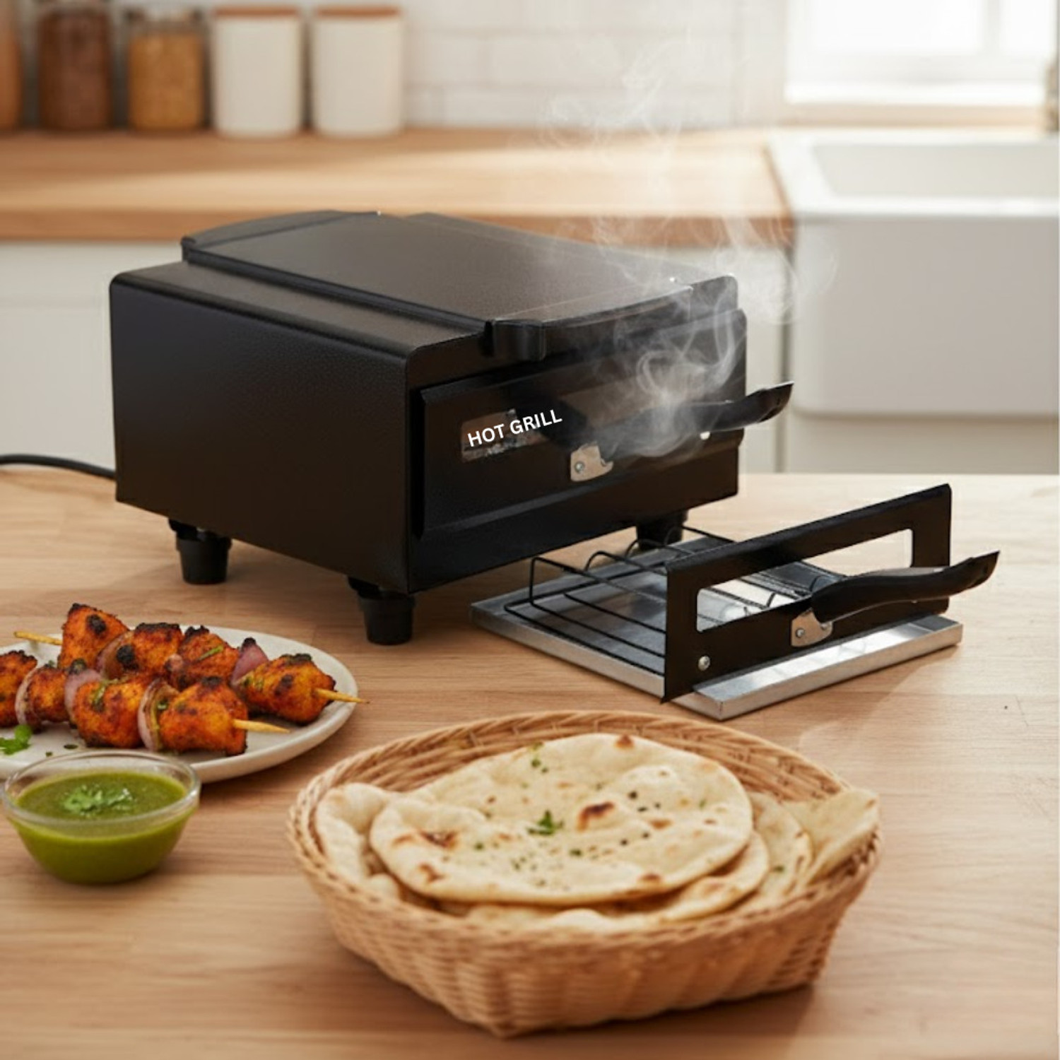 Image of Hot Grill Electric Pizza Oven 10 Inch Portable Countertop Baking Machine Pizza Maker