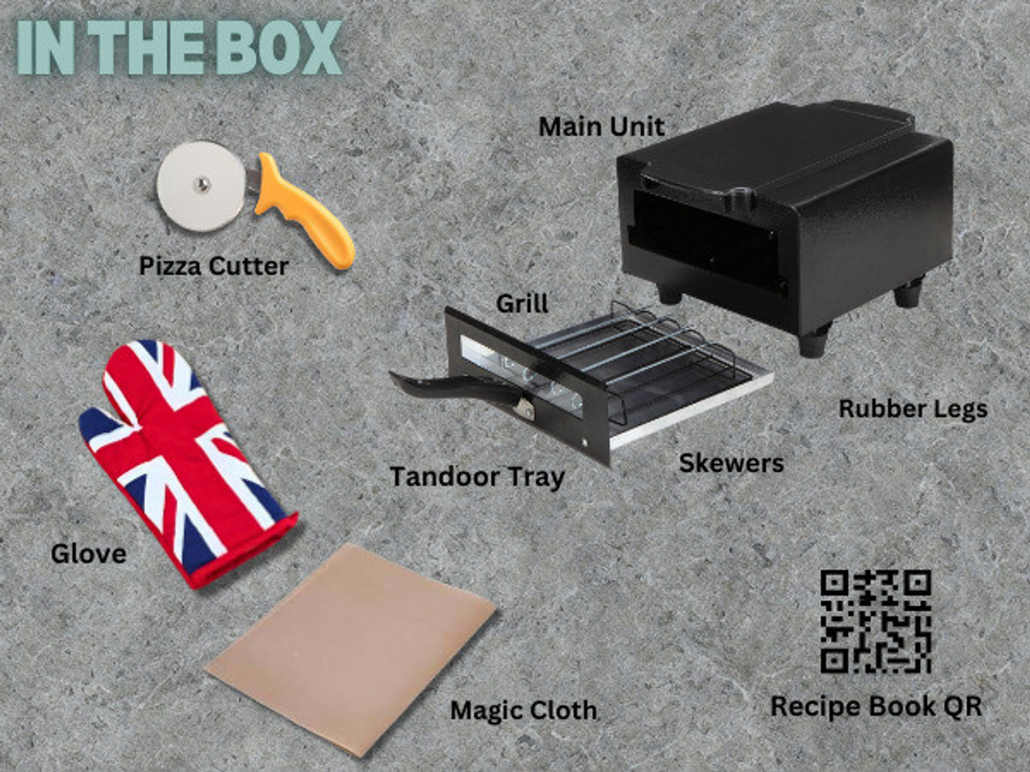 Image of SUNBERG Multi-Purpose 14inch Pizza Maker Oven for Home & Kitchen � Bake, Roast, Grill Electric Tandoor