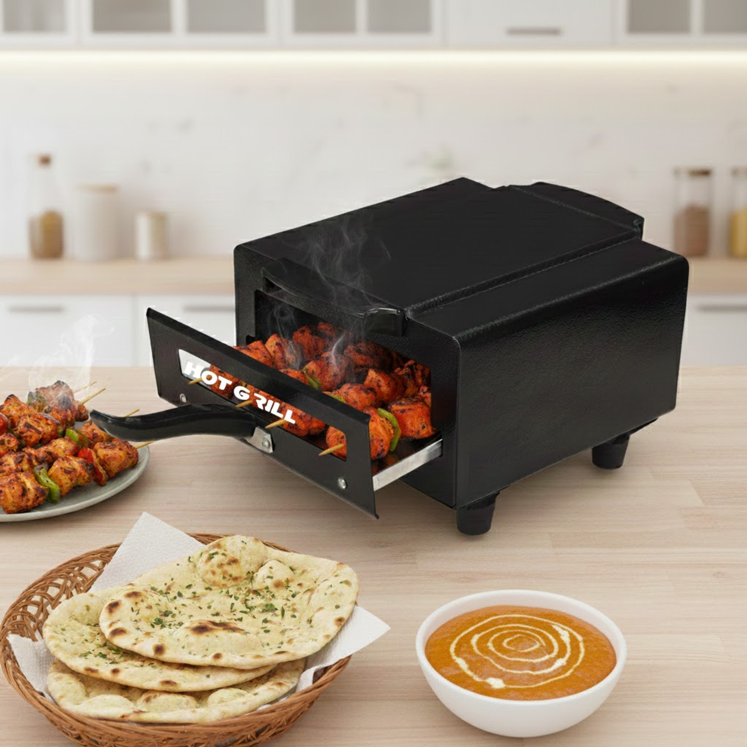 Image of Hot Grill Electric Pizza Oven 10 Inch Kitchen Baking Appliance 1500W Pizza Maker
