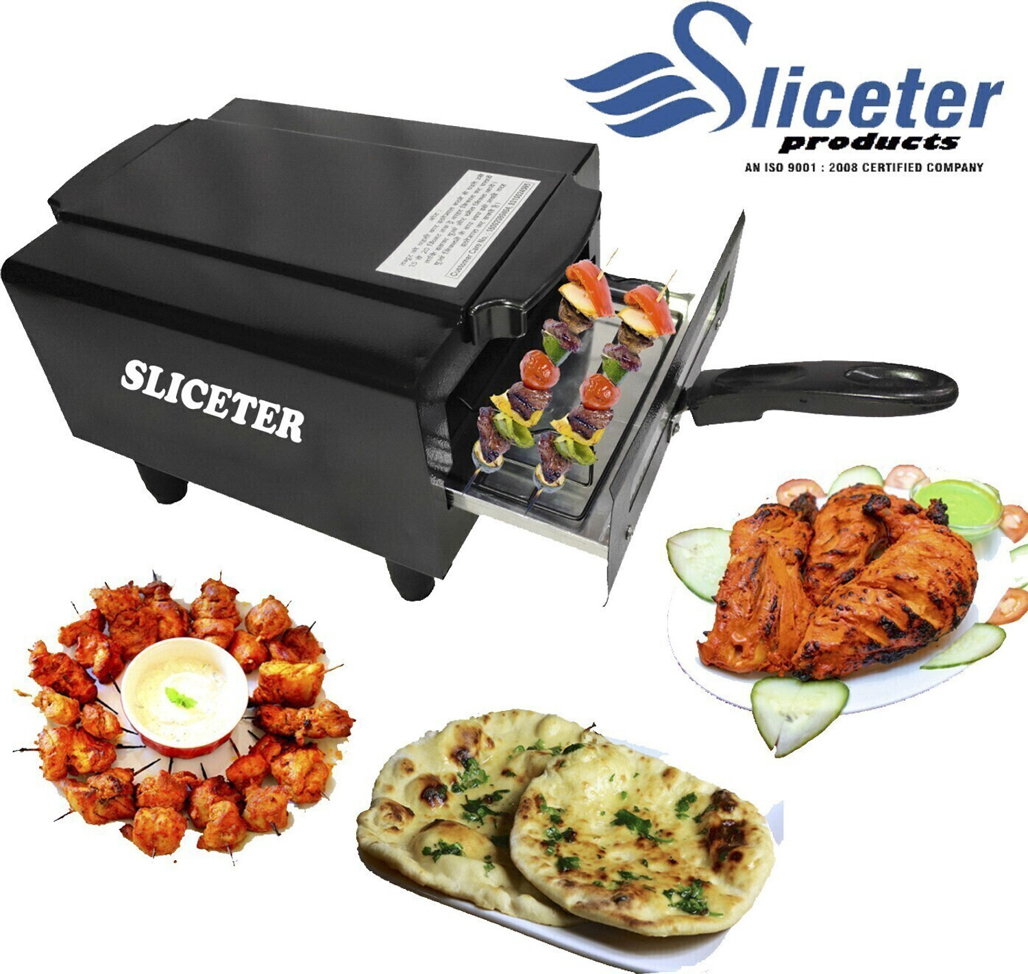 Image of SLICETER 14inch Multi-Purpose Pizza Maker Oven for Home & Kitchen Use � Versatile Tool Electric Tandoor