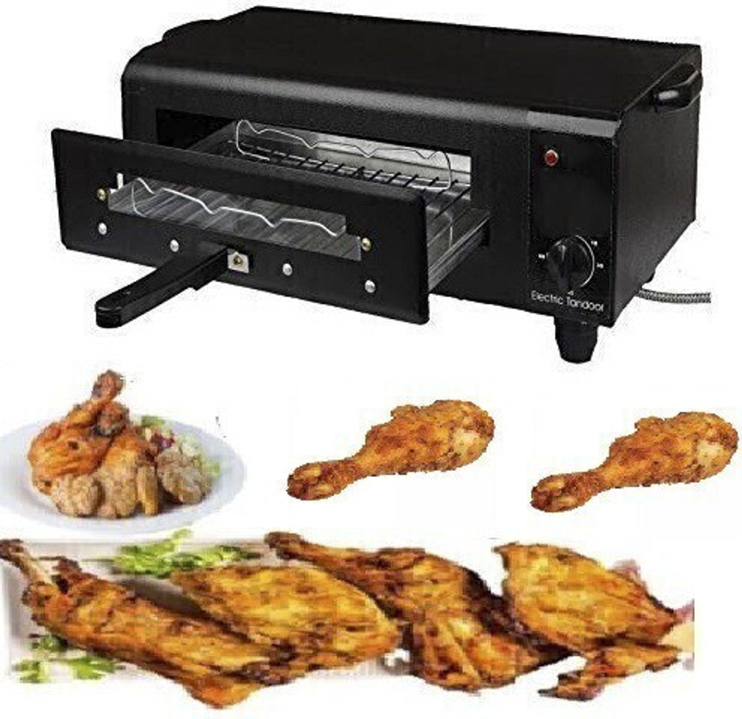 Image of KGF 16-Inch Tandoor for Baking Roasting & Grilling Pizza with Element Control Switch Electric Tandoor