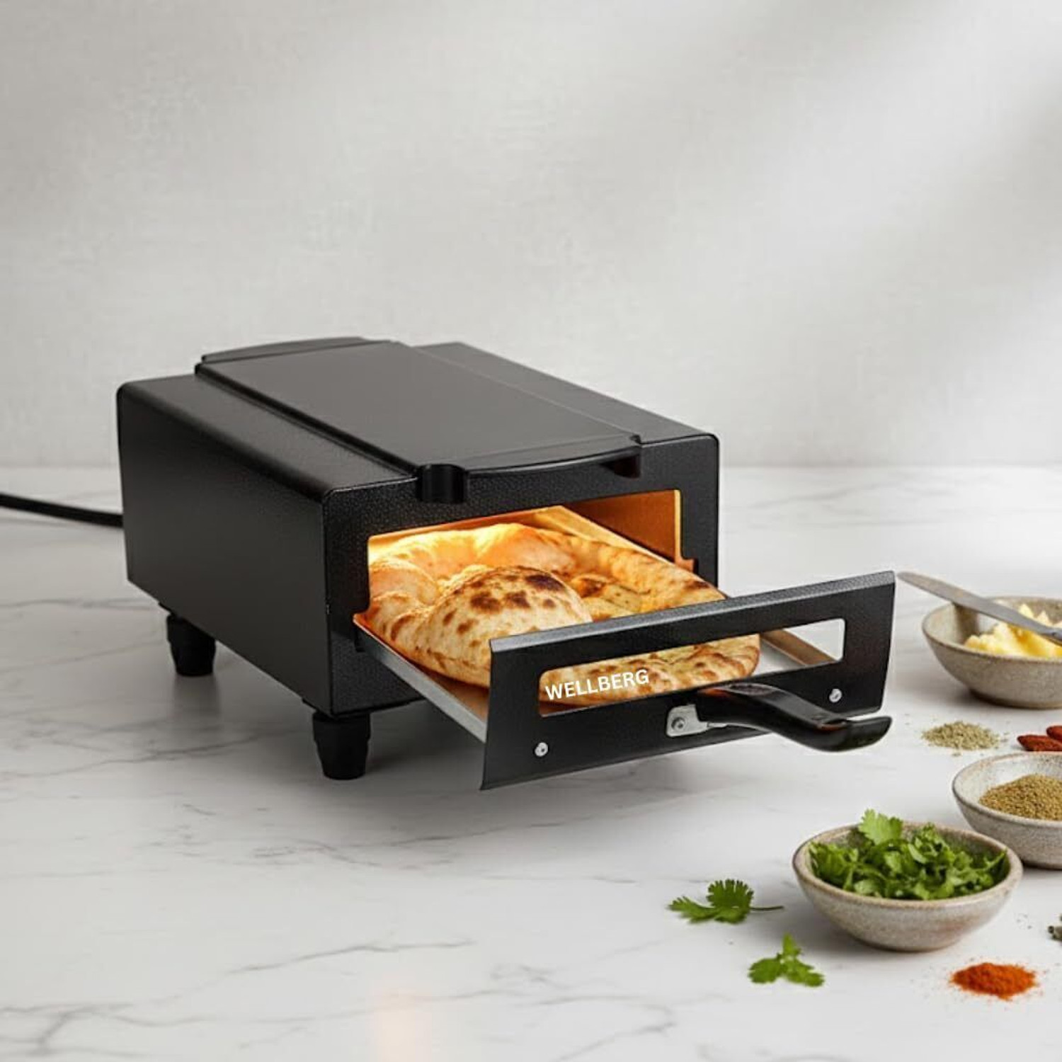 Image of WELLBERG 14-Inch Heavy-Duty Pizza Oven for Grilling, Healthy Baking, and Roasting Needs Electric Tandoor