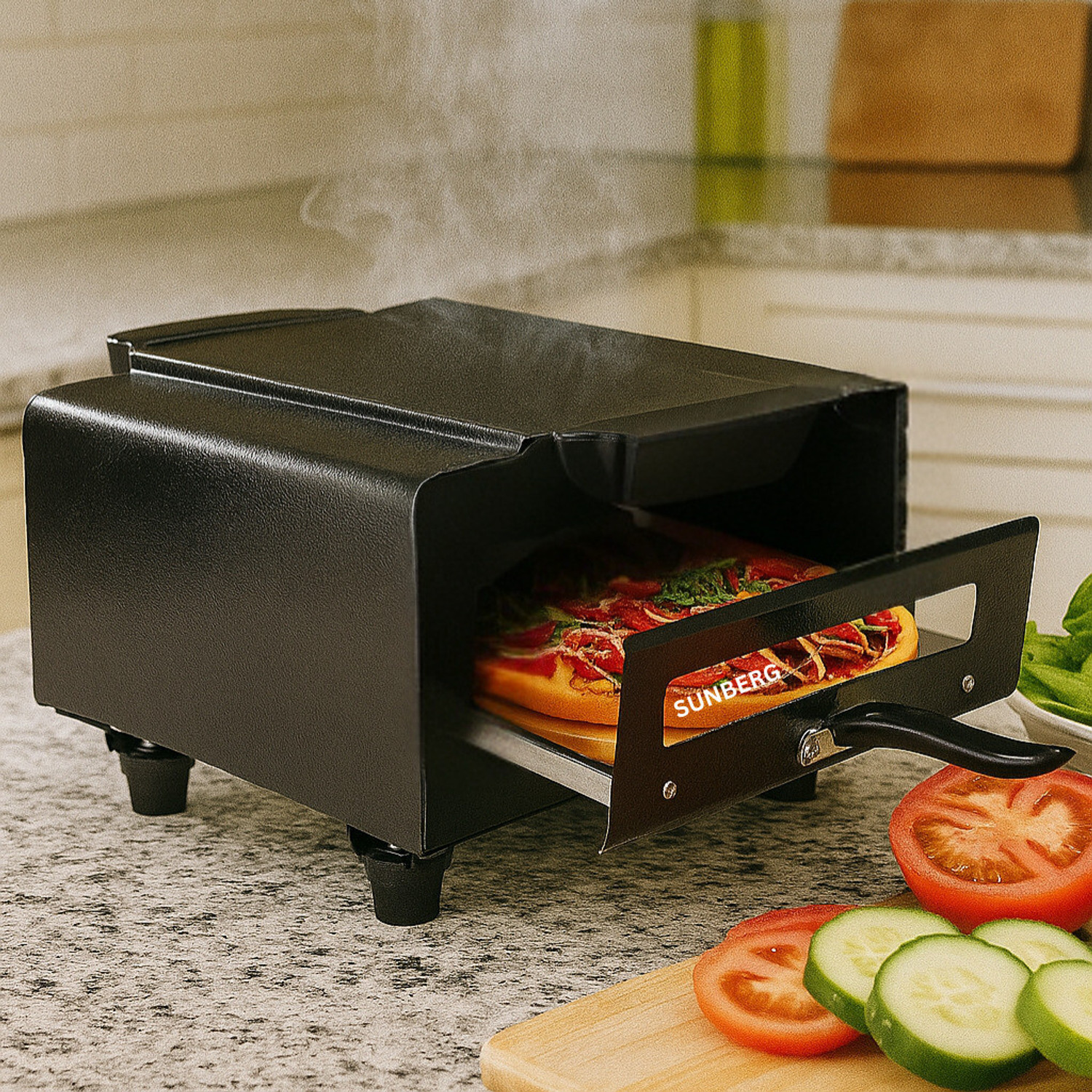 Image of SUNBERG Multipurpose Grill and Oven for Indian-Style Tandoori Cooking, Baking & Roasting Electric Tandoor