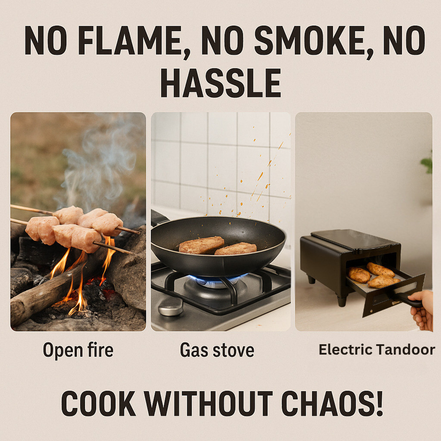 Image of SUNBERG All-in-One Roaster, Griller & Baker for Versatile & Easy Cooking in Home Kitchen Electric Tandoor