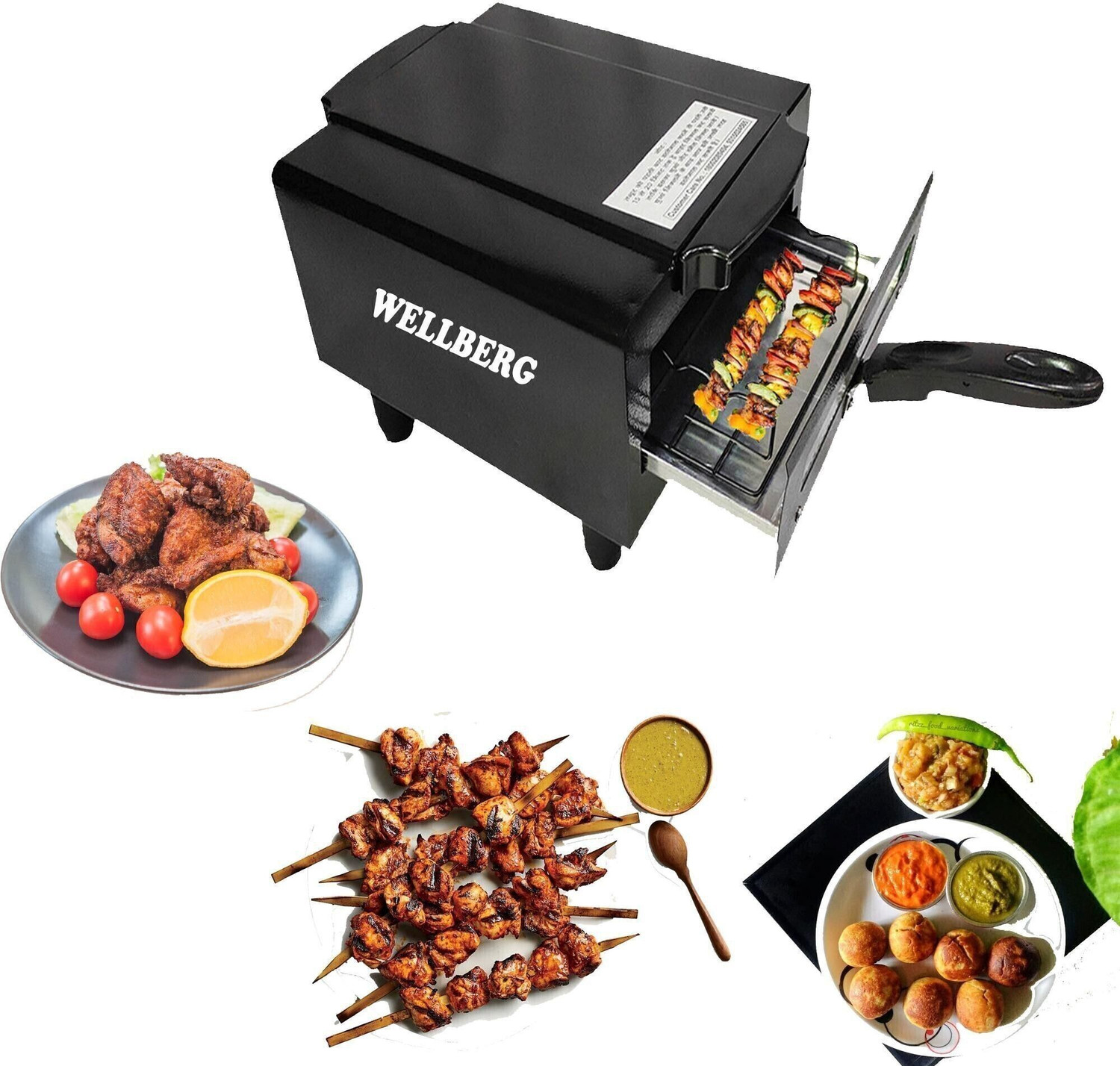 Image of WELLBERG Premium Heavy-Duty Multipurpose Oven for Healthy Grilling, Baking, and Cooking Electric Tandoor