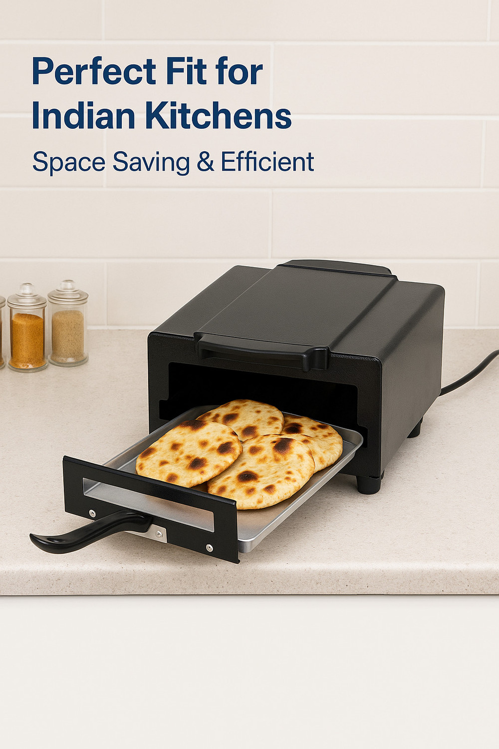 Image of WELLBERG Pizza Maker for Home with 1500W | Multi-Function Grill, Oven for Tikka Paratha Electric Tandoor