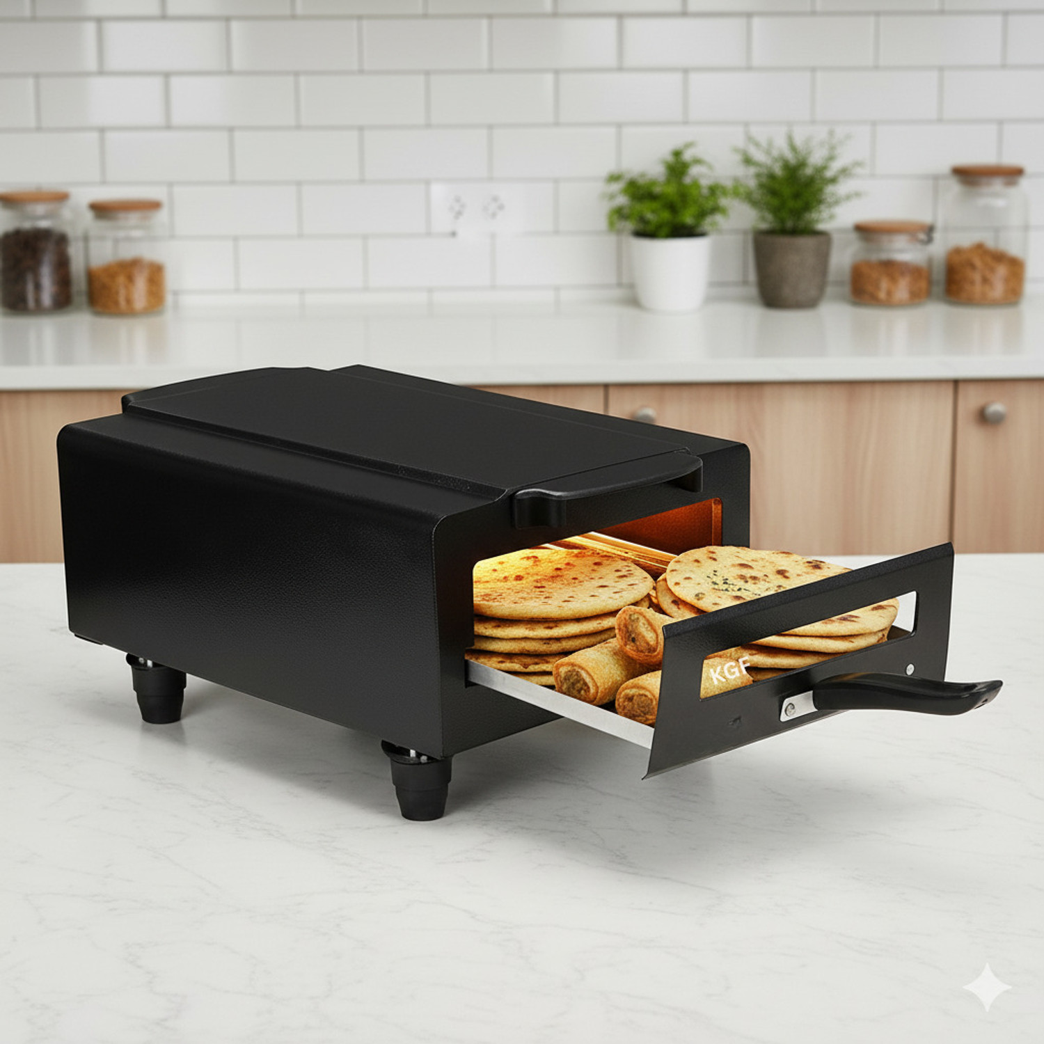 Image of KGF 14 Inch 2000W Compact Grill Oven for Quick Cooking of Kebabs, Snacks, and More Electric Tandoor