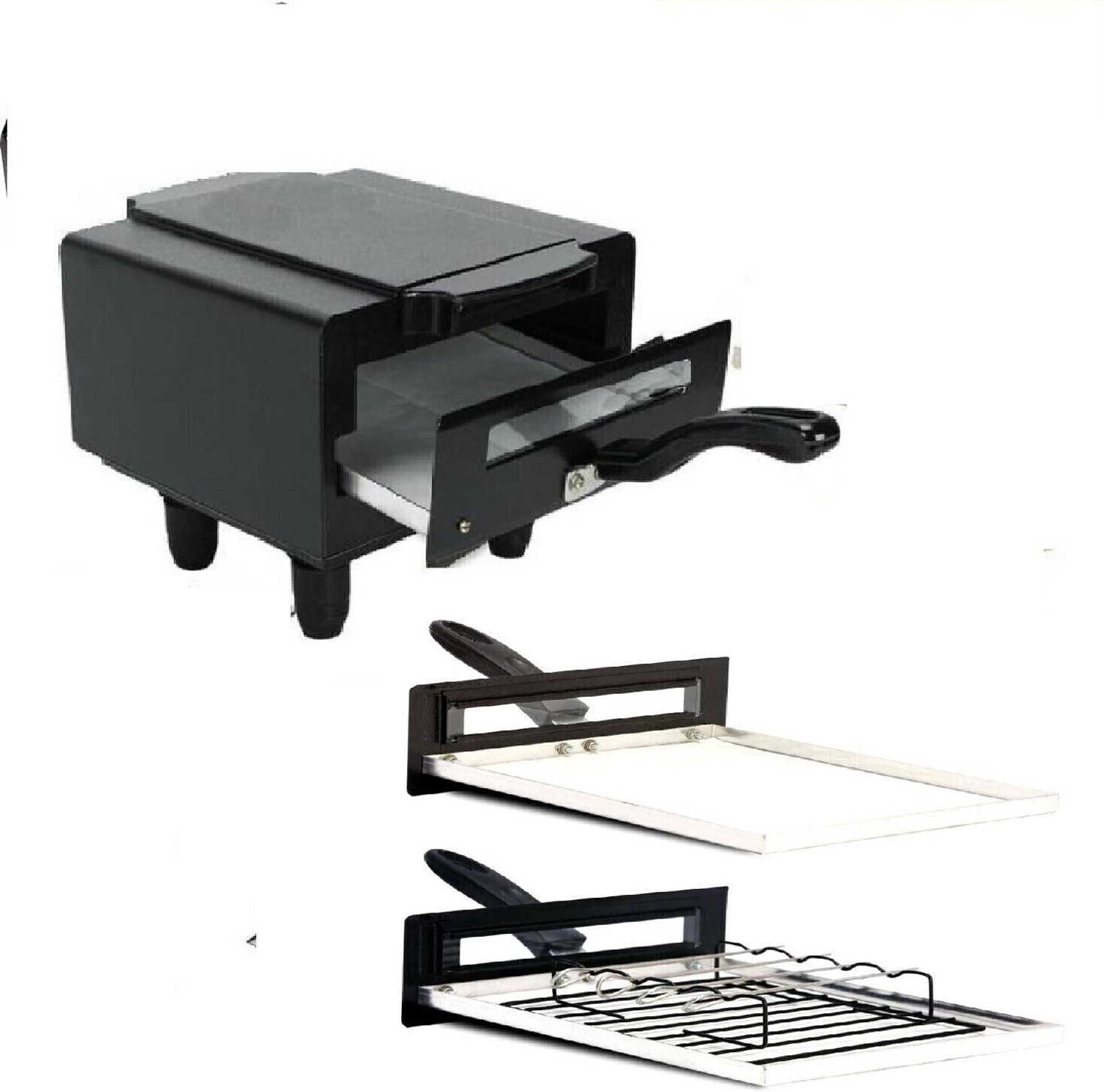 Image of SUNBERG 14inch Multi-Purpose Home & Kitchen Pizza Maker Oven for Quick and Easy Cooking Electric Tandoor