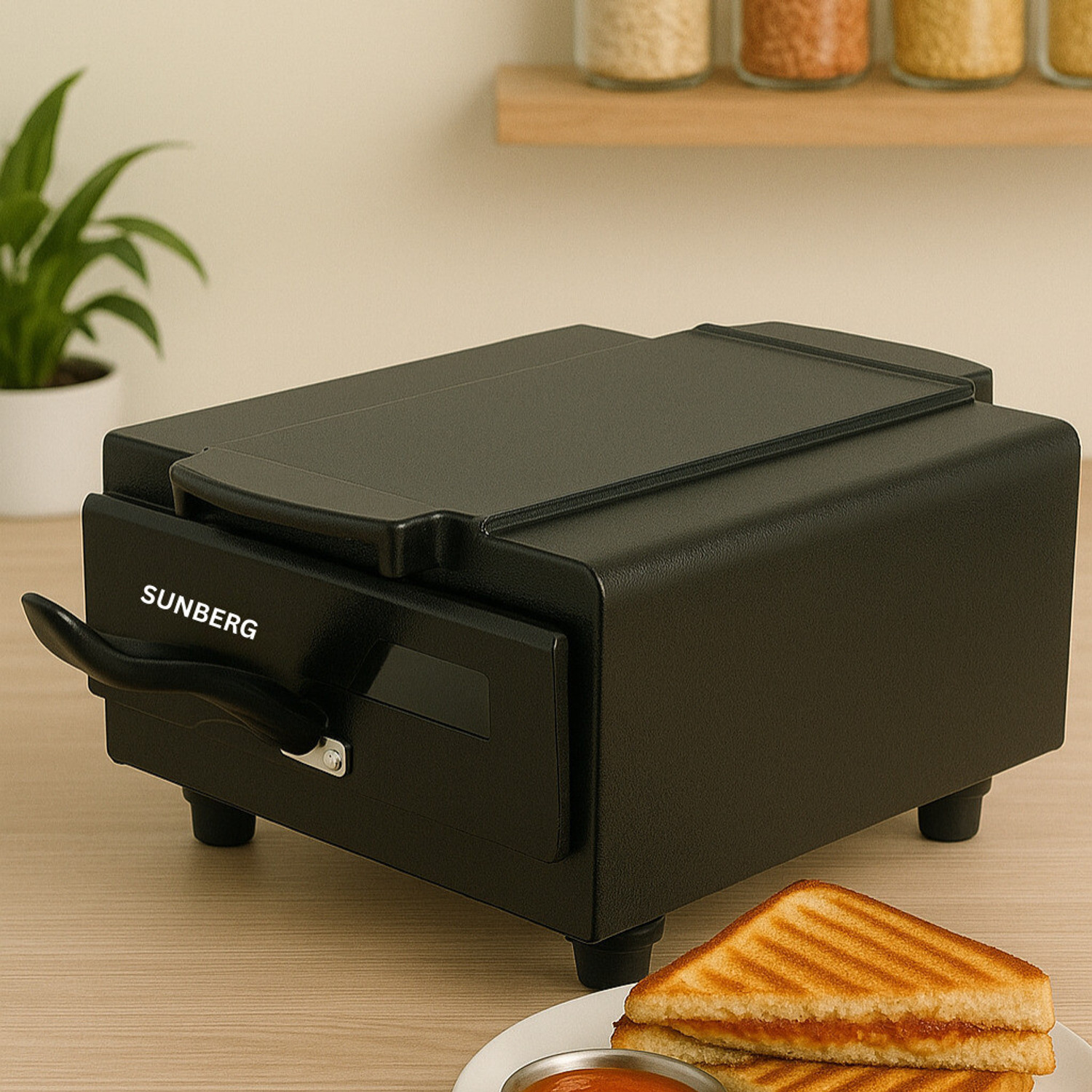 Image of SUNBERG Powerful 1500W Indoor Grill for Roasting, Baking, Tandoori Dishes & More at Home Electric Tandoor