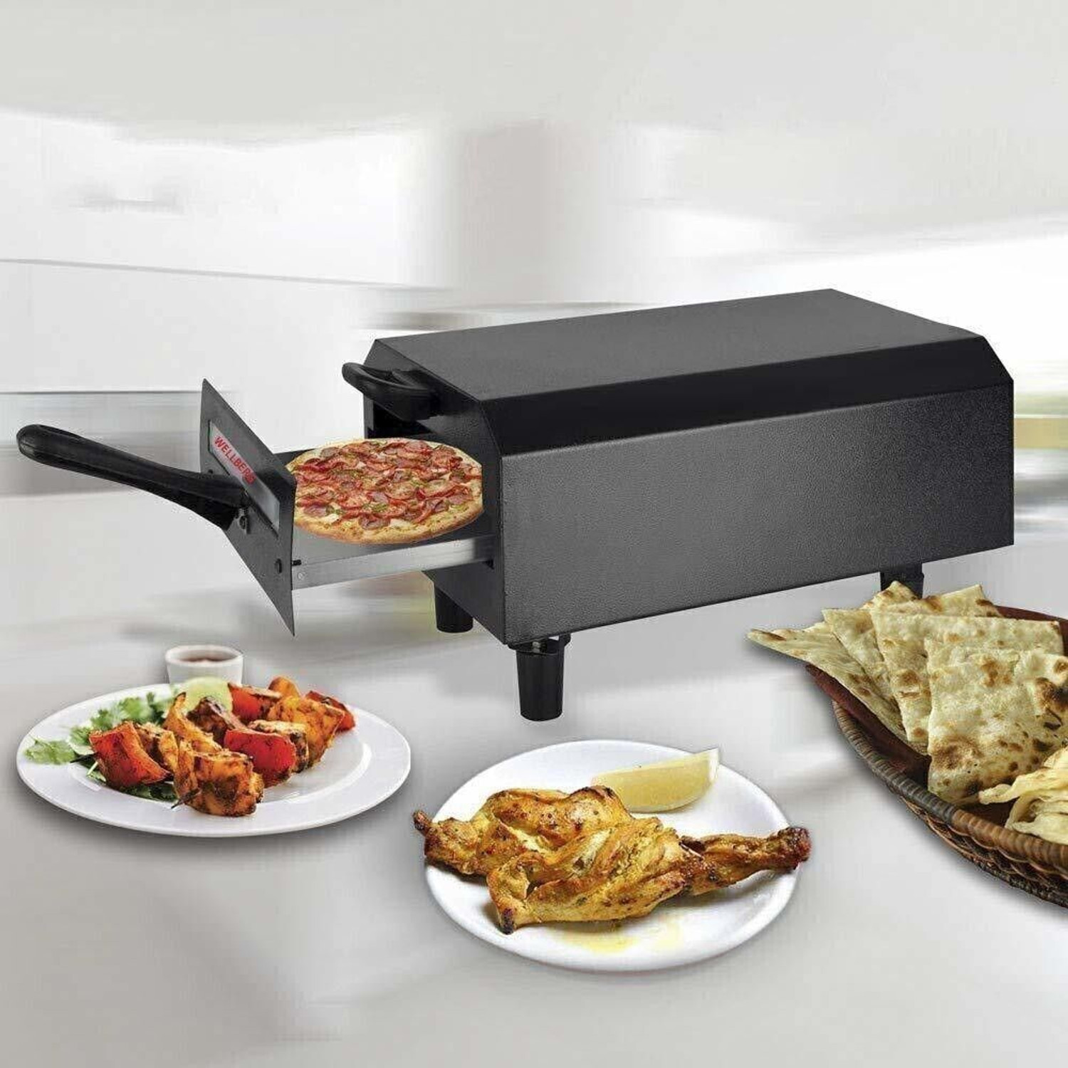 Image of WELLBERG Premium Heavy-Duty Pizza Oven for Healthy Tandoori Cooking and Baking at Home Electric Tandoor