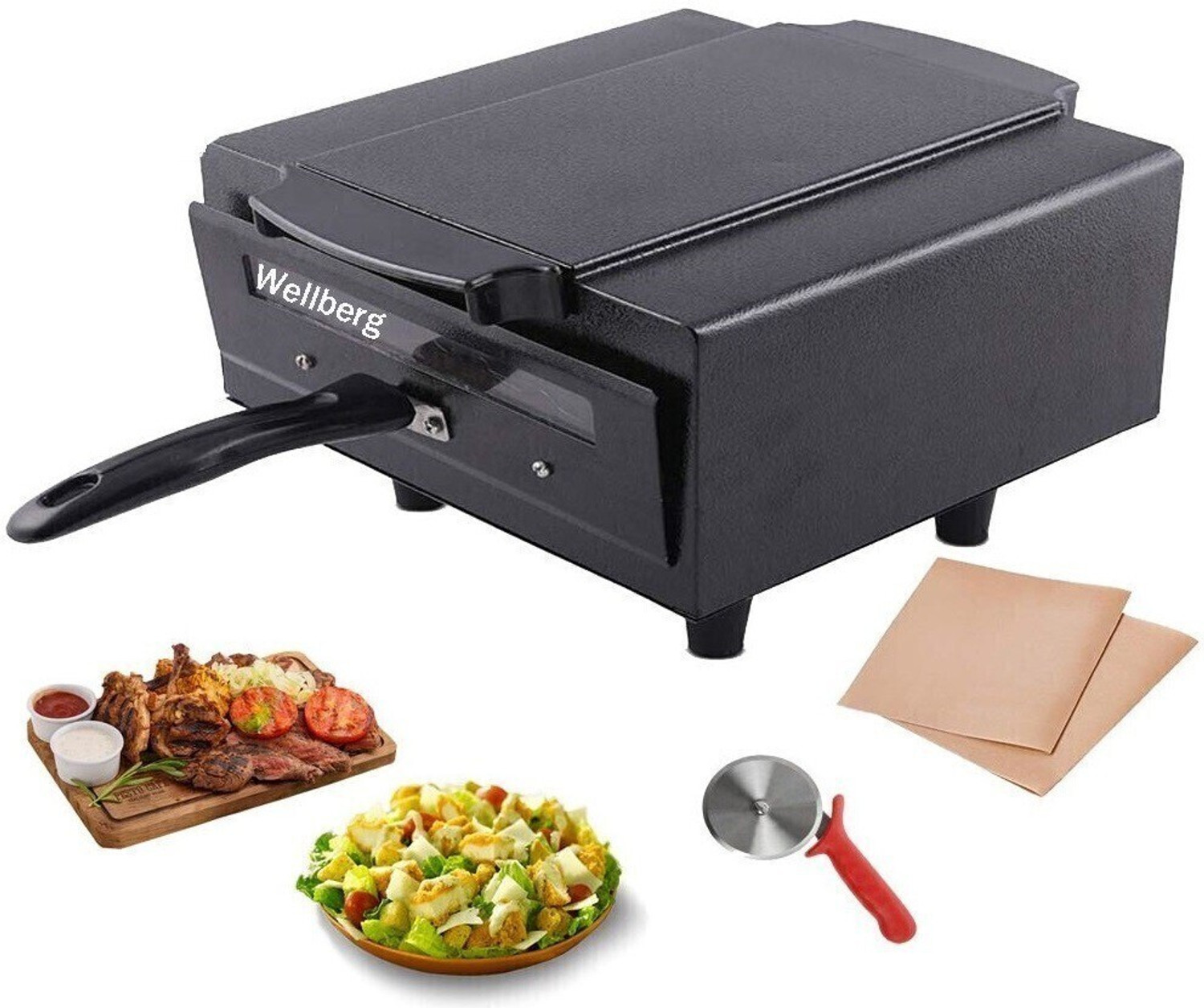 Image of WELLBERG Advance Mini 10-Inch Combo for Naan & Pizza Maker � Versatile Cooking for Home Electric Tandoor