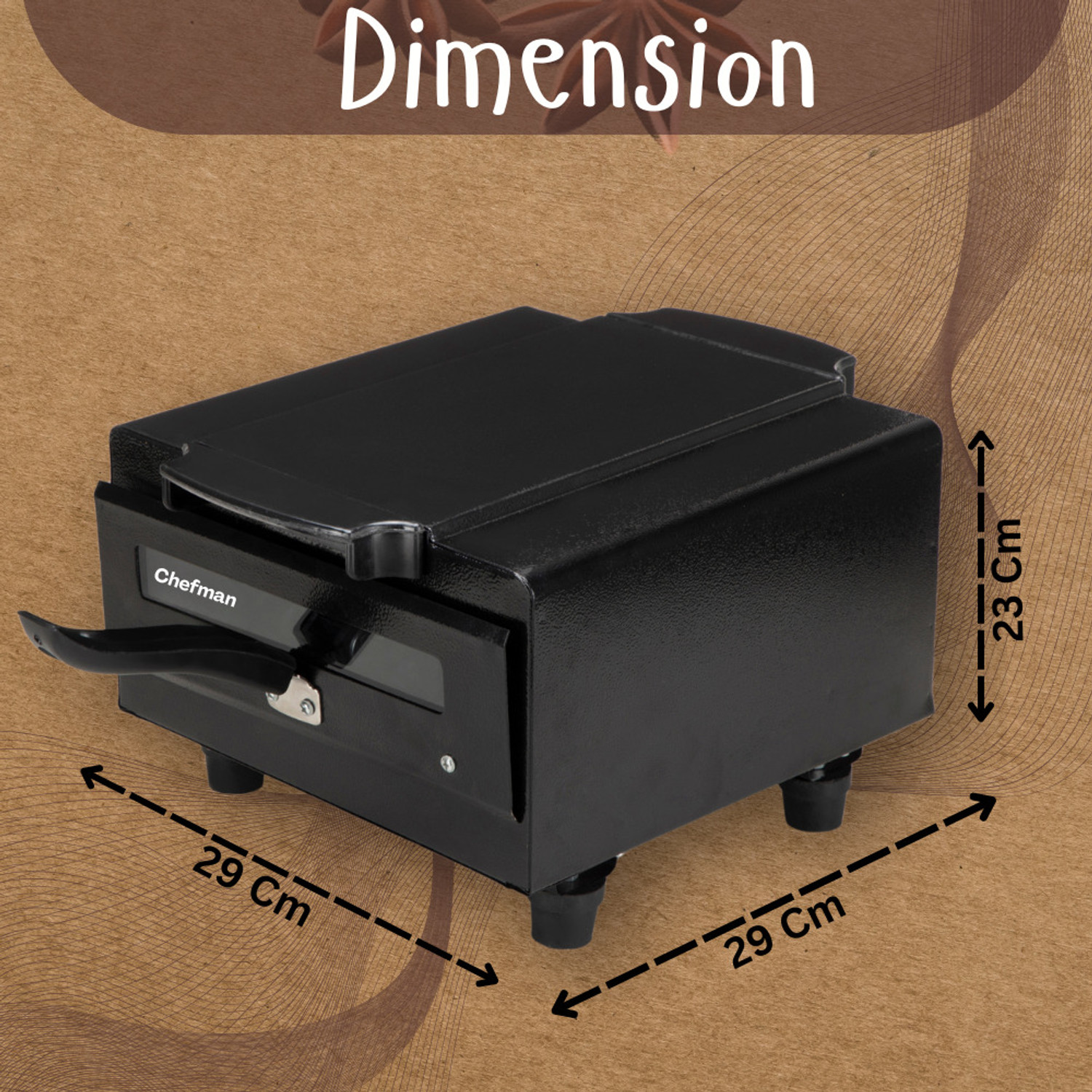Image of Chefman Advanced 1500W Mini Combo Pizza Oven for Oil-Free Cooking with Accessories Electric Tandoor