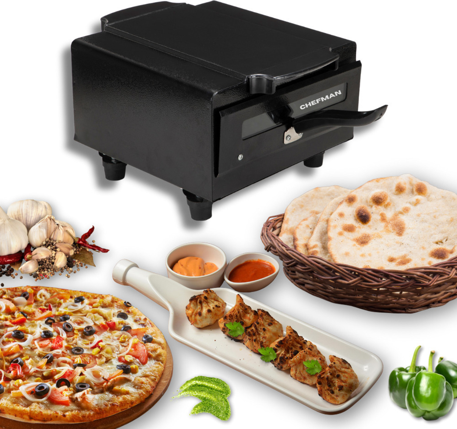 Image of Chefman Mini Pizza Maker Oven | 1500W | Compact & Efficient Cooking Appliance for Home Electric Tandoor