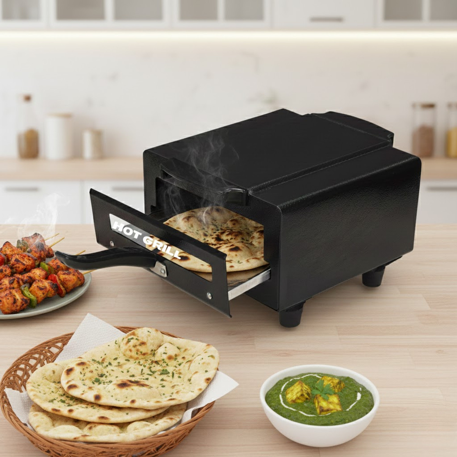 Image of Hot Grill Electric Pizza Oven 10 Inch Compact Home Baking Appliance Pizza Maker
