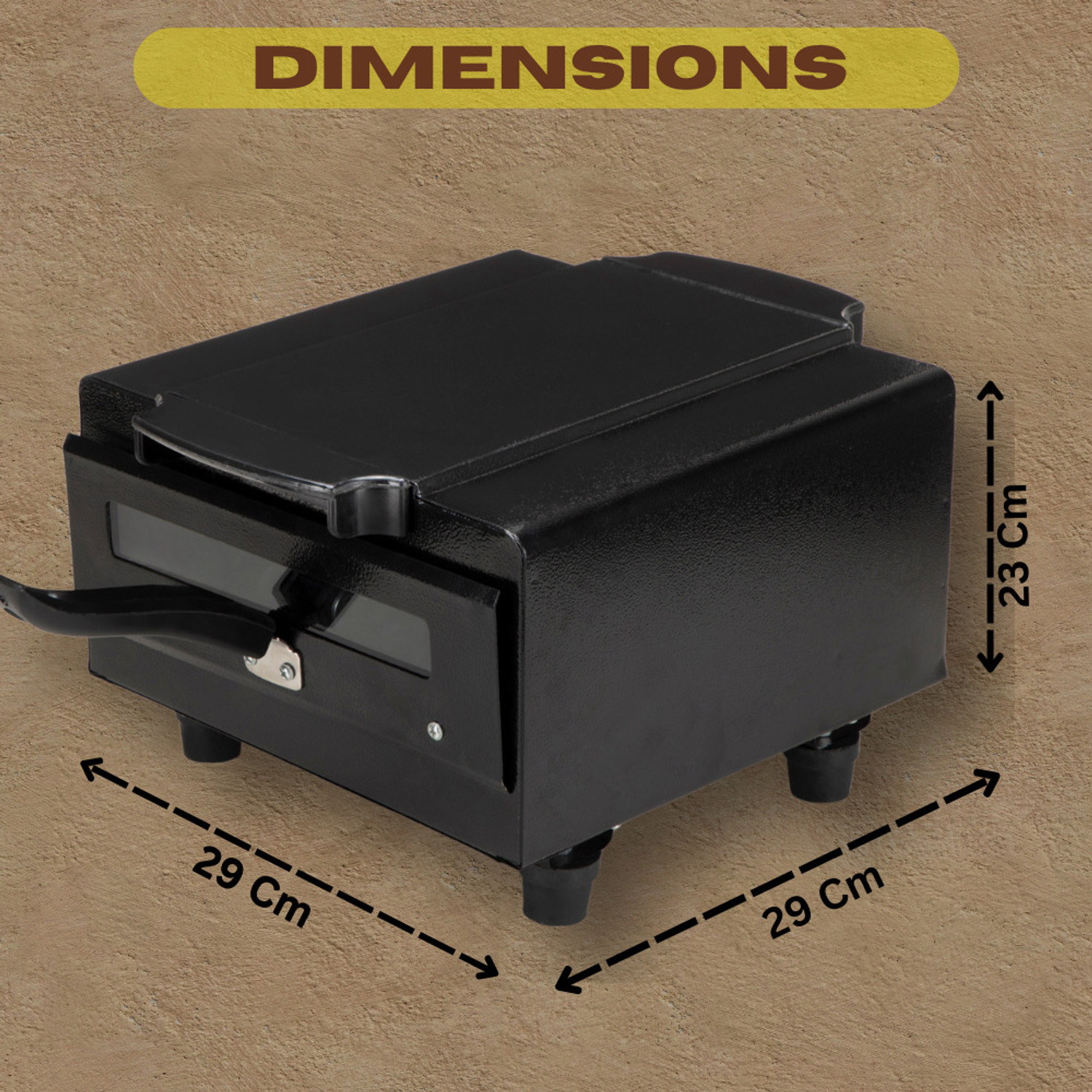 Image of Hot Grill Mini Pizza Maker Oven | 1500W | Compact & Efficient Cooking Appliance for Home Electric Tandoor