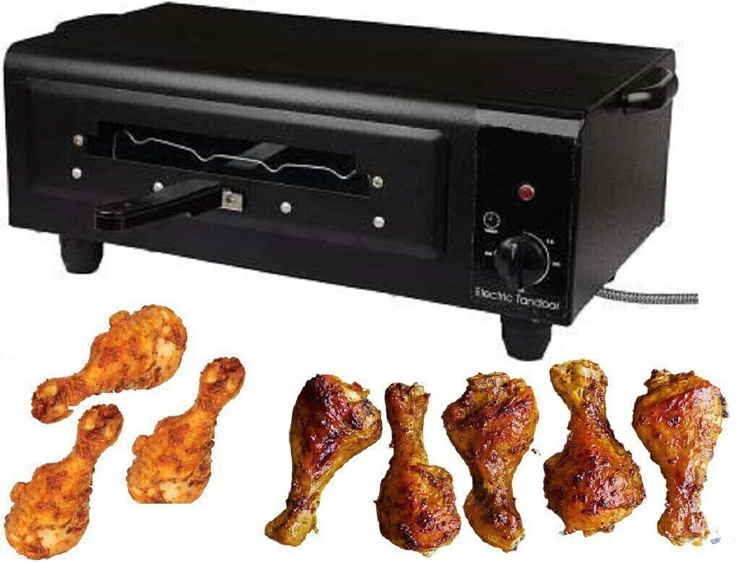 Image of SLICETER Heavy-Duty Tandoor for Baking, Grilling & Roasting with Element Control Switch Electric Tandoor