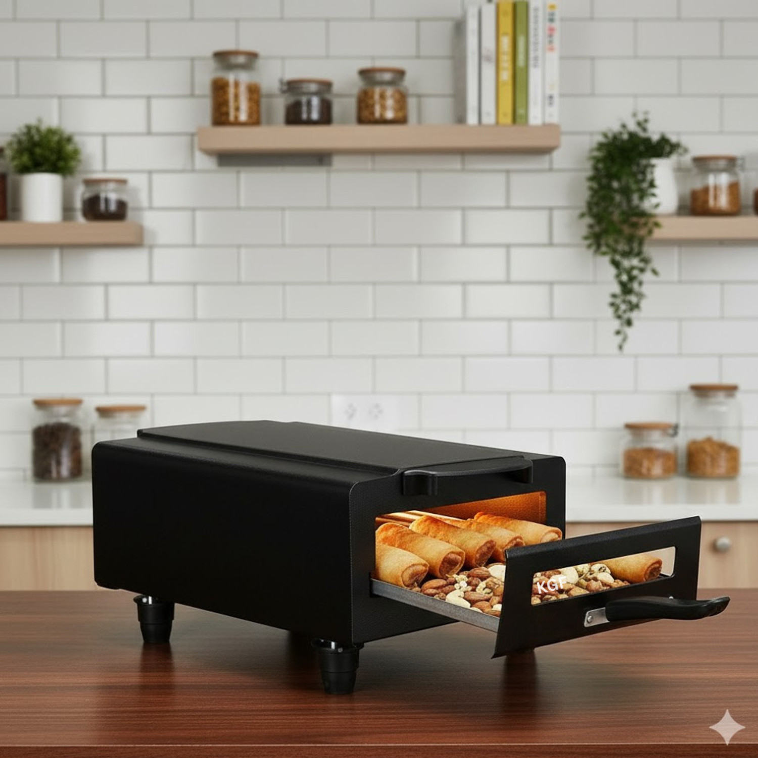 Image of KGF Compact 14 Inch 2000W Grill Oven for Kebabs, Roasts, and Tandoori Cooking Electric Tandoor