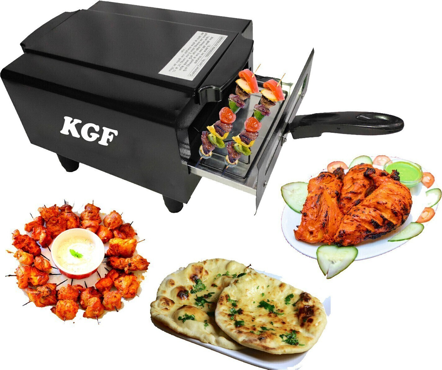 Image of KGF High-Quality 2000W Home & Kitchen Pizza Maker for Naan, Roti, and More Electric Tandoor