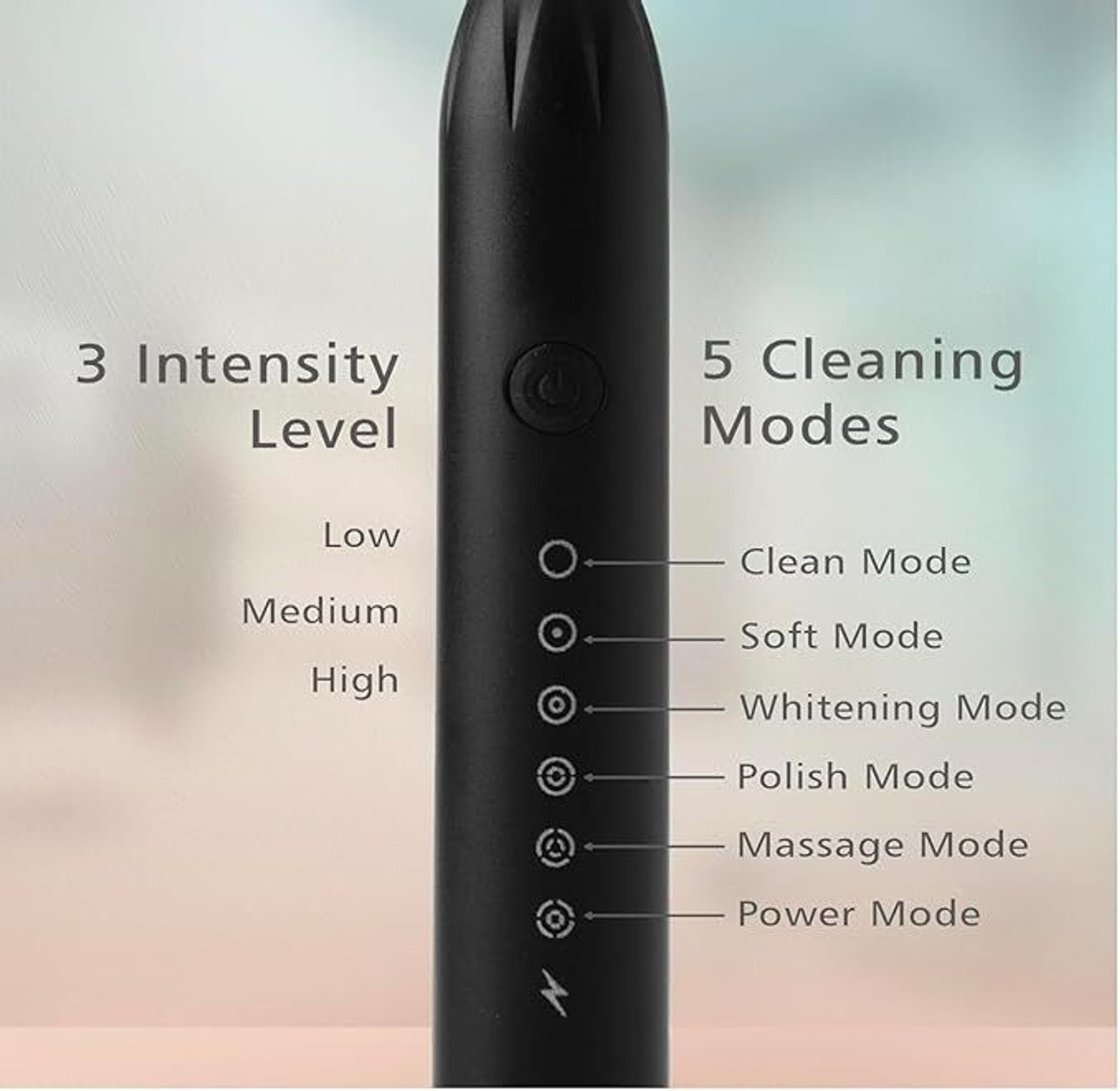 Image of Wednesday SONIC ELECTRIC TOOTHBRUSH WITH 4 BRUSH HEADS - Rechargeable Modes,@370 Electric Toothbrush