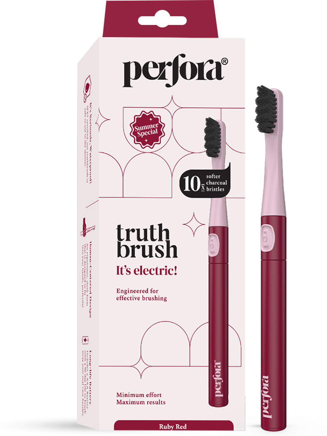 Perfora Truthbrush Sonic Electric Toothbrush, 2 Modes