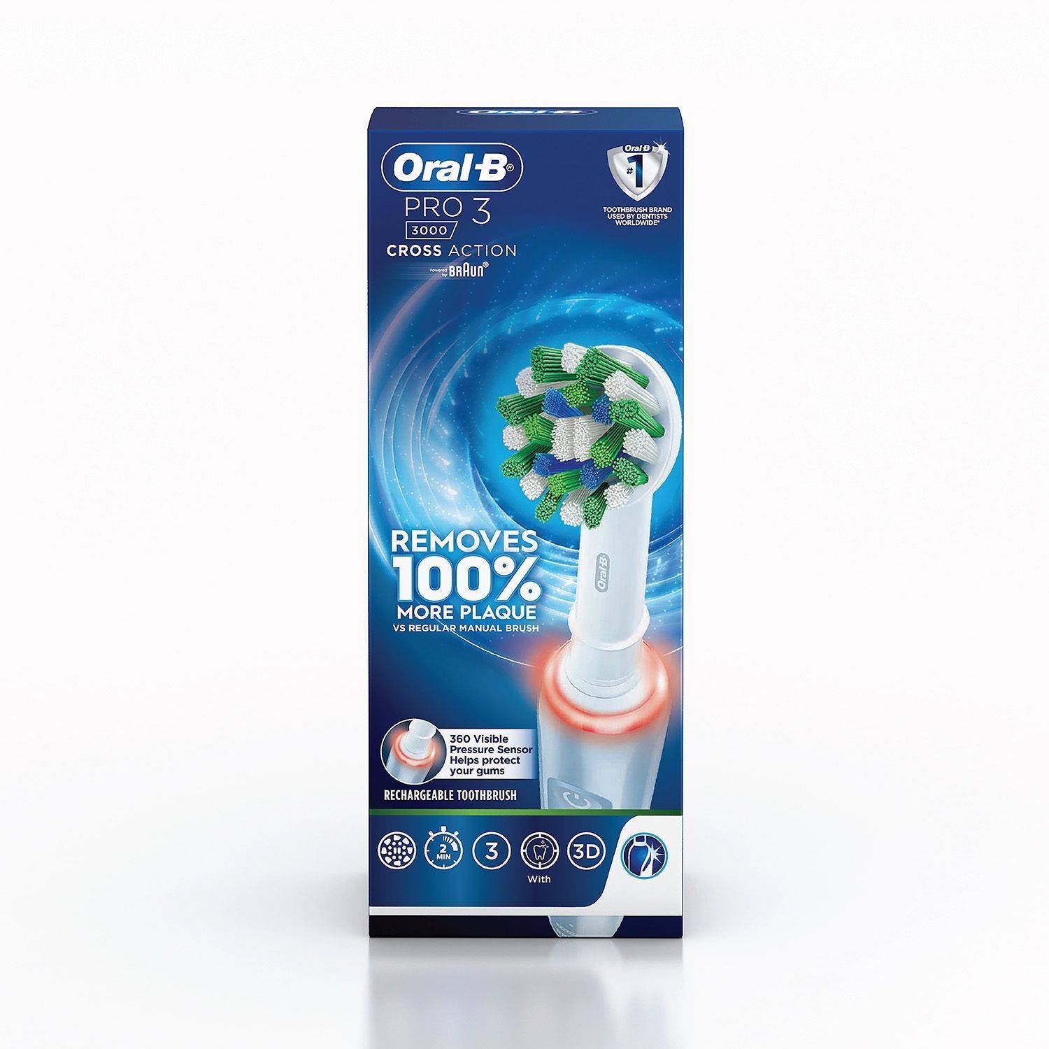 Oral-B Pro 3 Electric Toothbrush, 3 Modes, 2-Min Timer, Pressure - Image 2