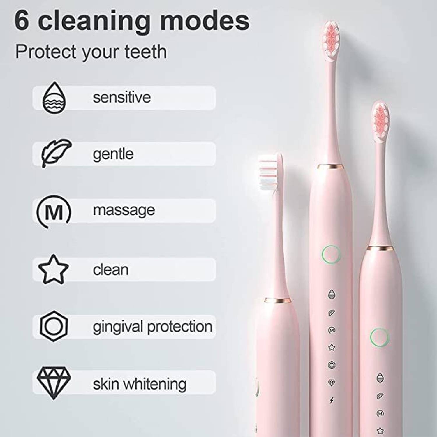 sheladiya USB Rechargeable Smart Timer Electric Toothbrush - Image 4